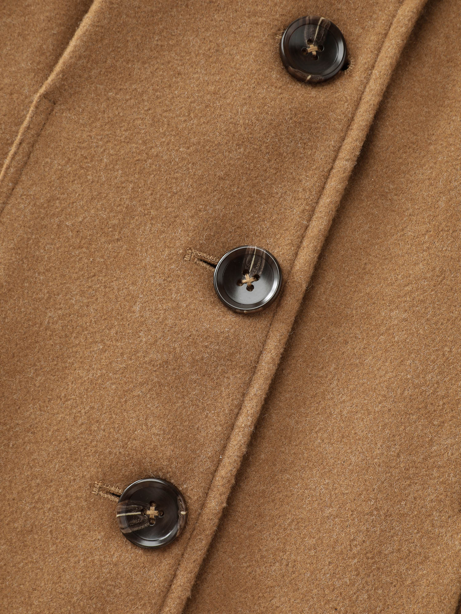 Button Front Pleated Plain Coat - Image 6