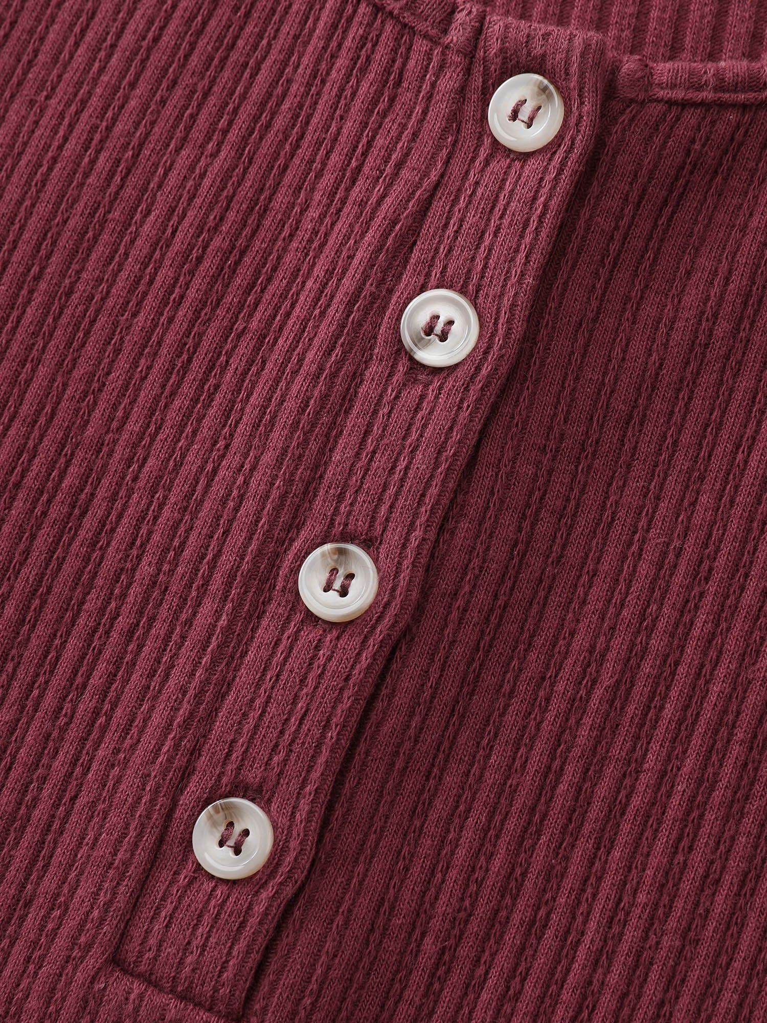 Button Placket Stretchy T-Shirt - Image 6
