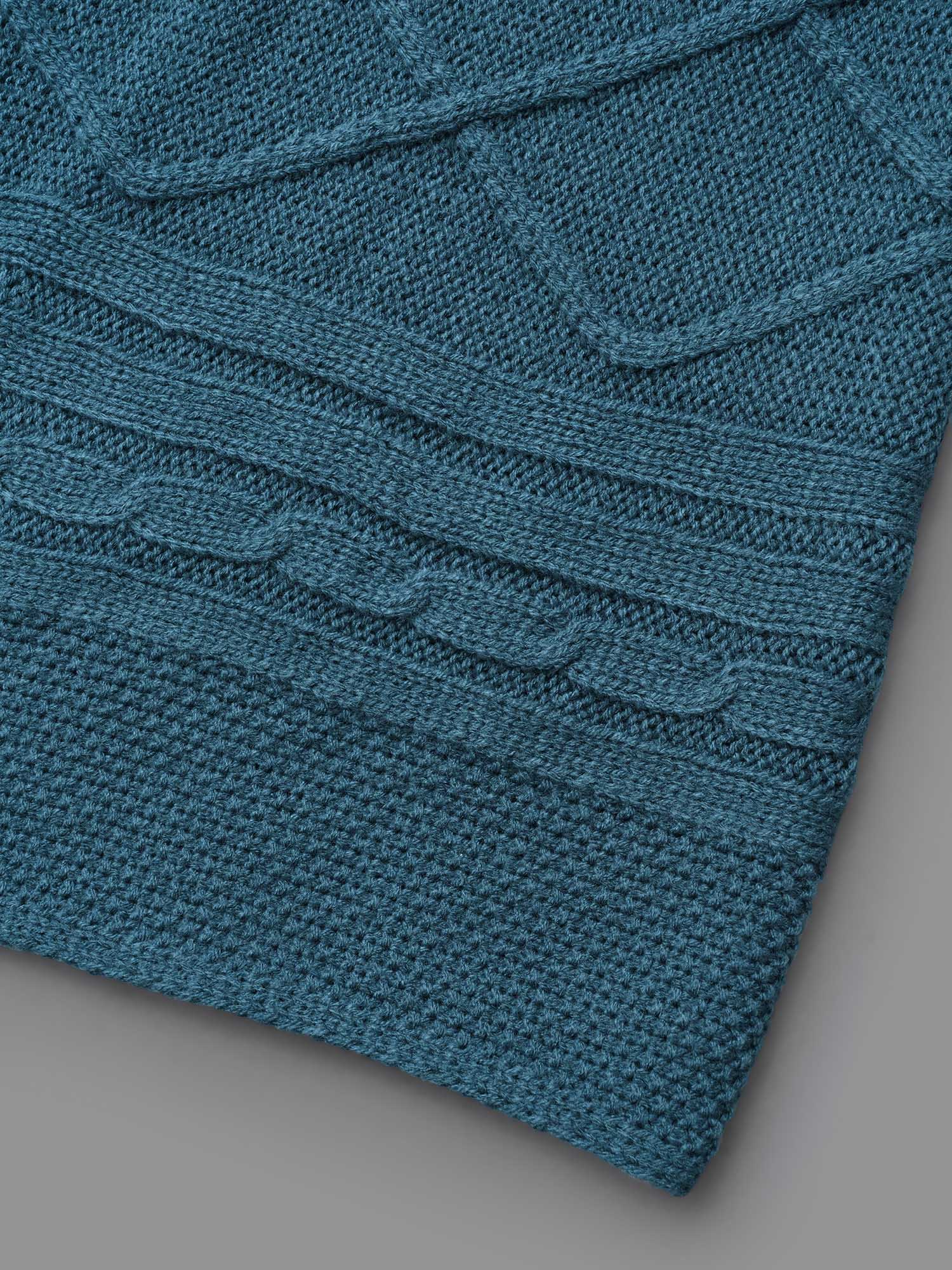 Cable Knit Asymmetrical Hem Open-Front Cardigan - Image 6