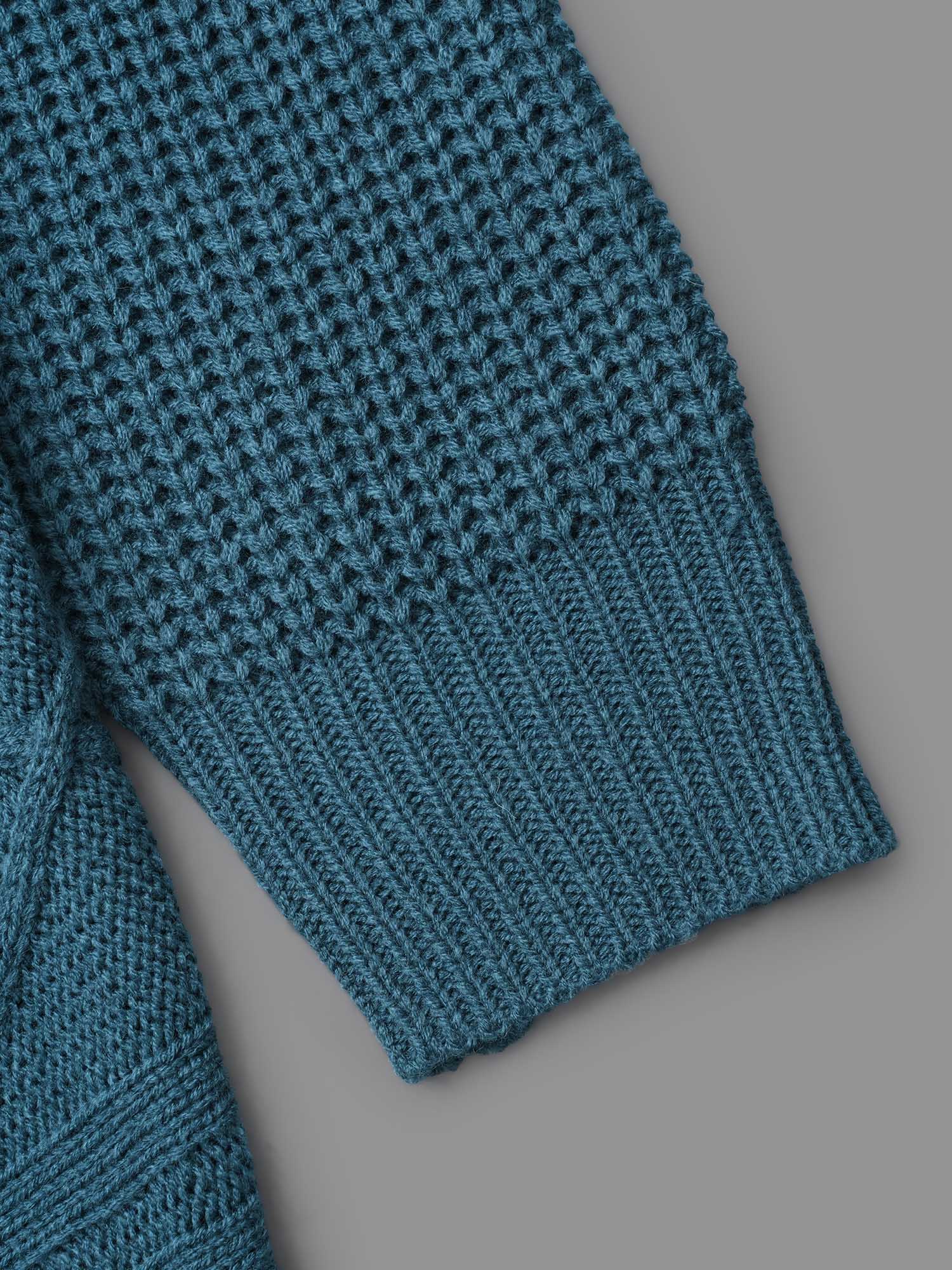 Cable Knit Asymmetrical Hem Open-Front Cardigan - Image 7