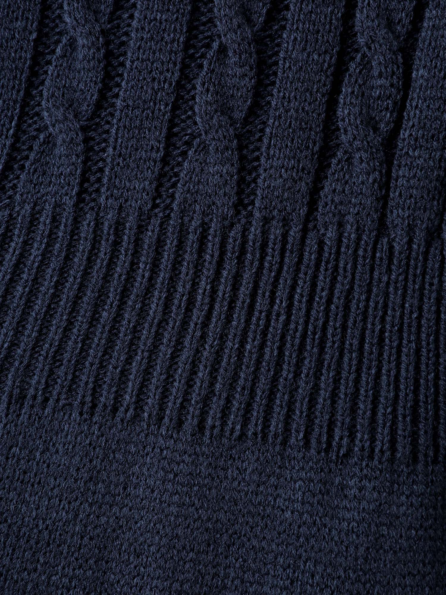 Cable Knit Cinched-Flared Waist Knit Cardigan - Image 5