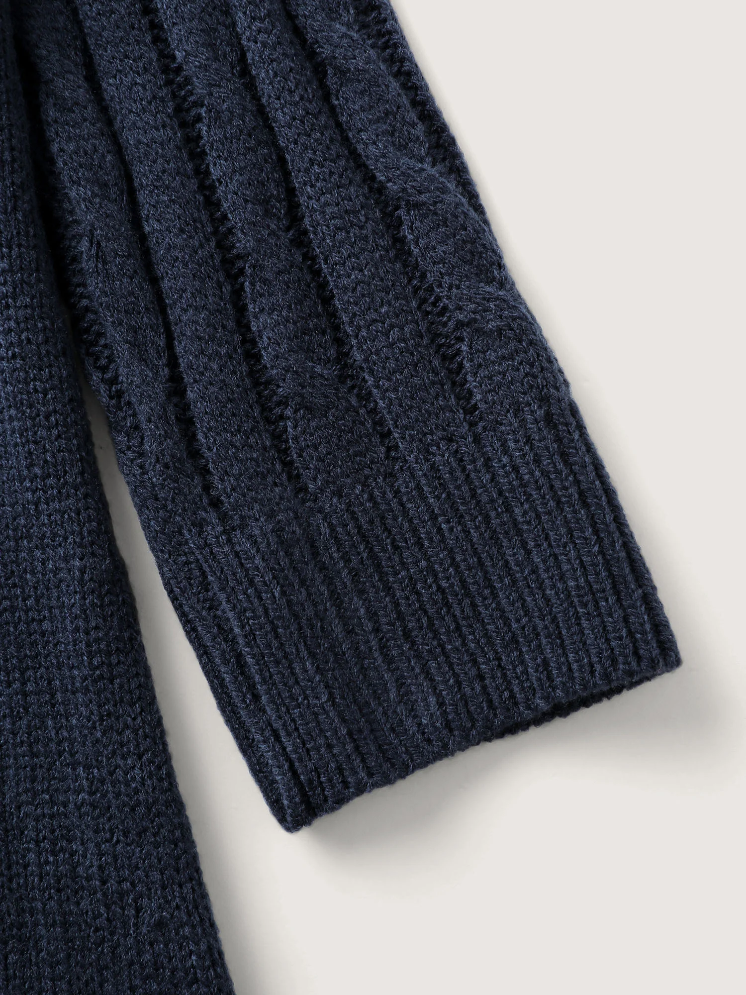 Cable Knit Cinched-Flared Waist Knit Cardigan - Image 6