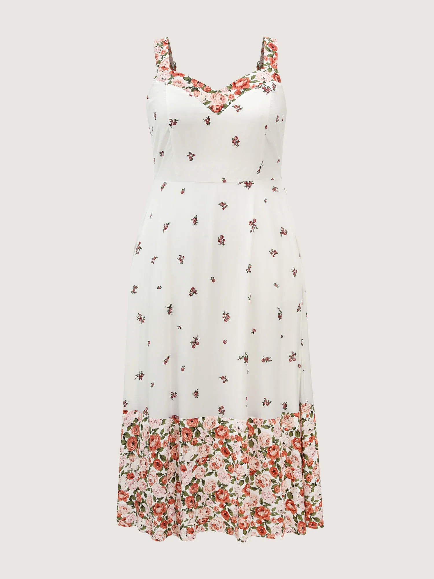 Cable Knit Floral Shirred Back Midi Dress - Image 7