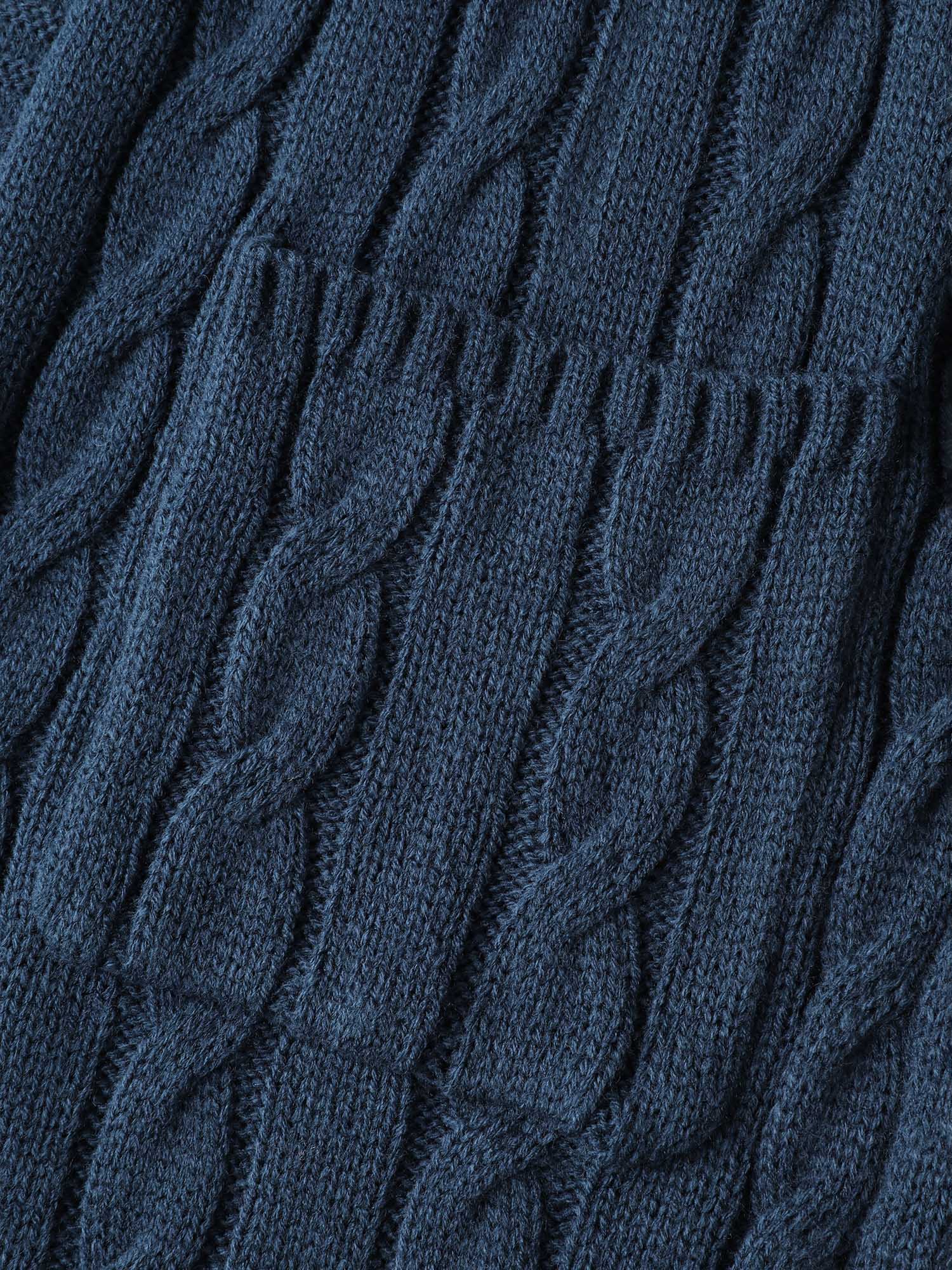 Cable Knit Hooded Long Knit Cardigan - Image 6