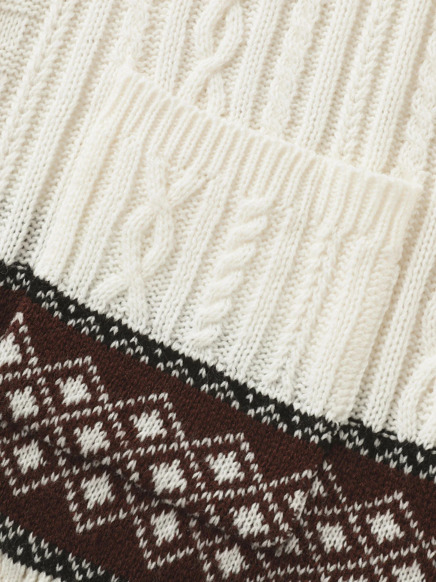 Cable Knit Pockets Collared Cardigan - Image 7