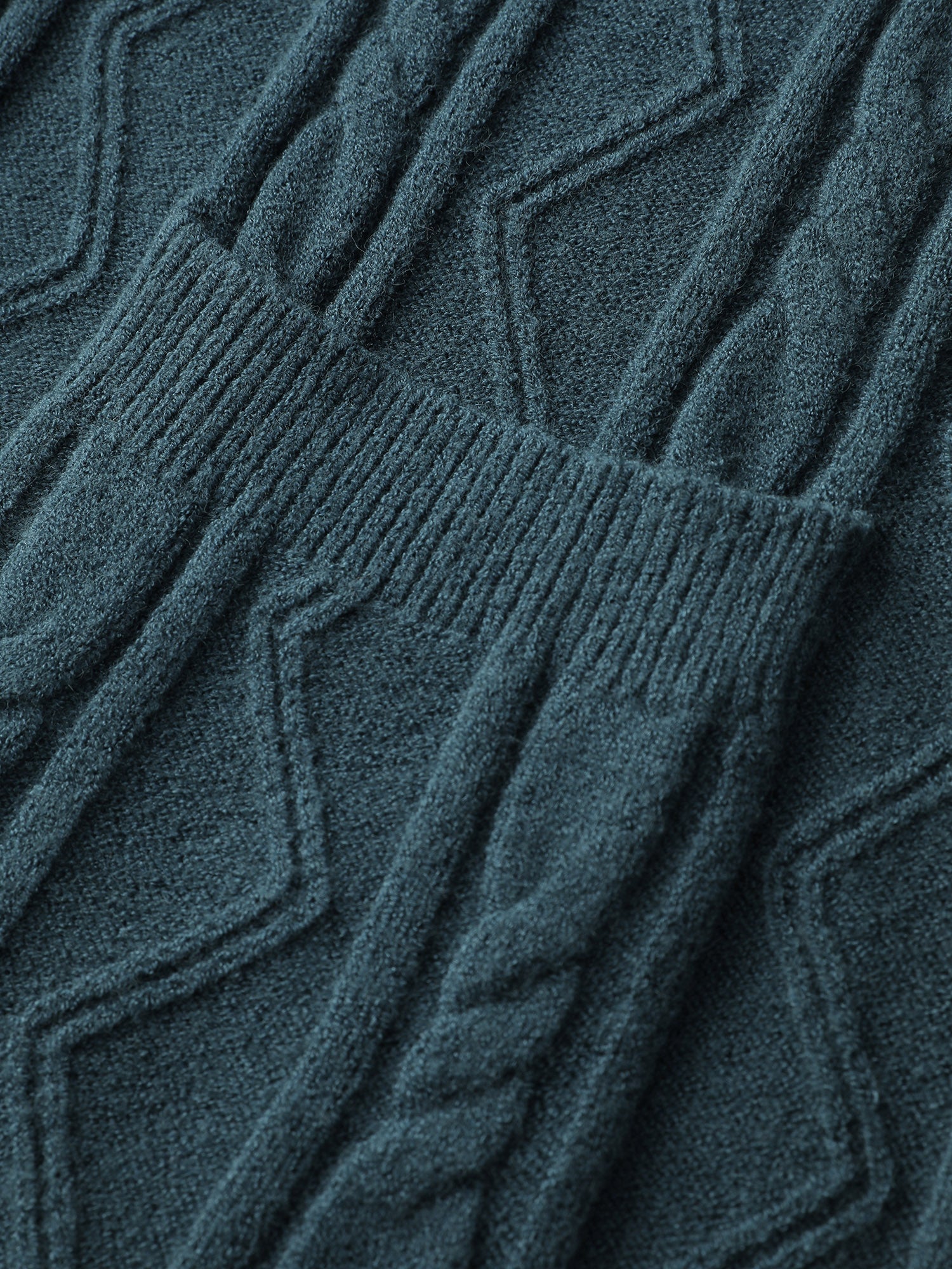 Supersoft Cable Knit Pockets Shawl Collar Knit Cardigan - Image 8
