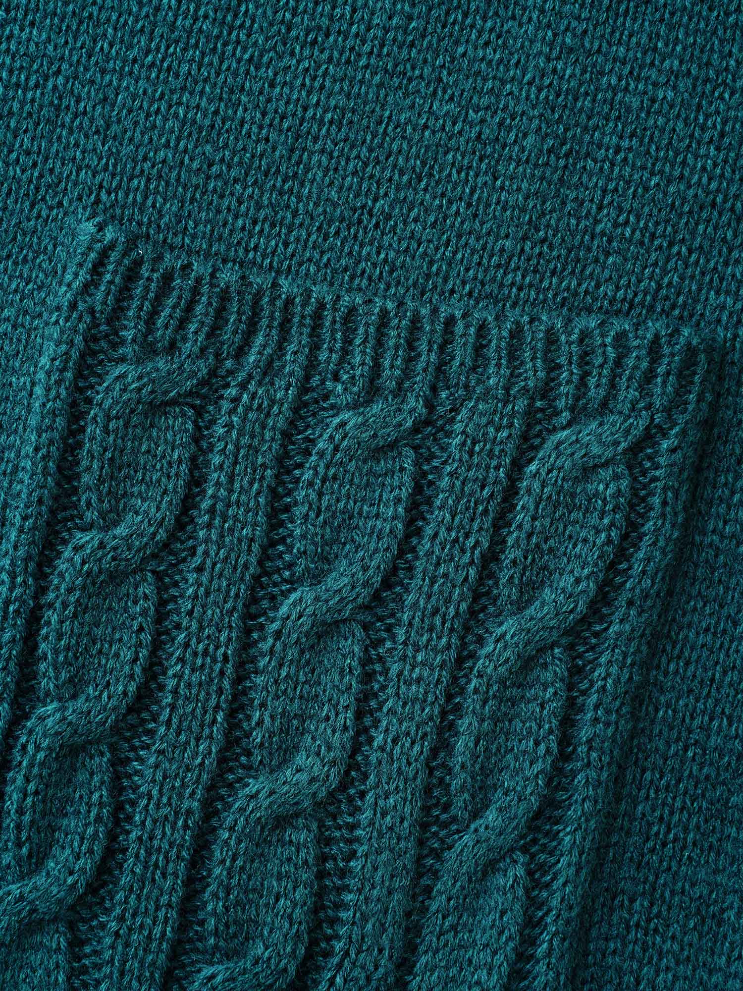 Cable Knit Sleeve Chest Pocket Pullover - Image 7