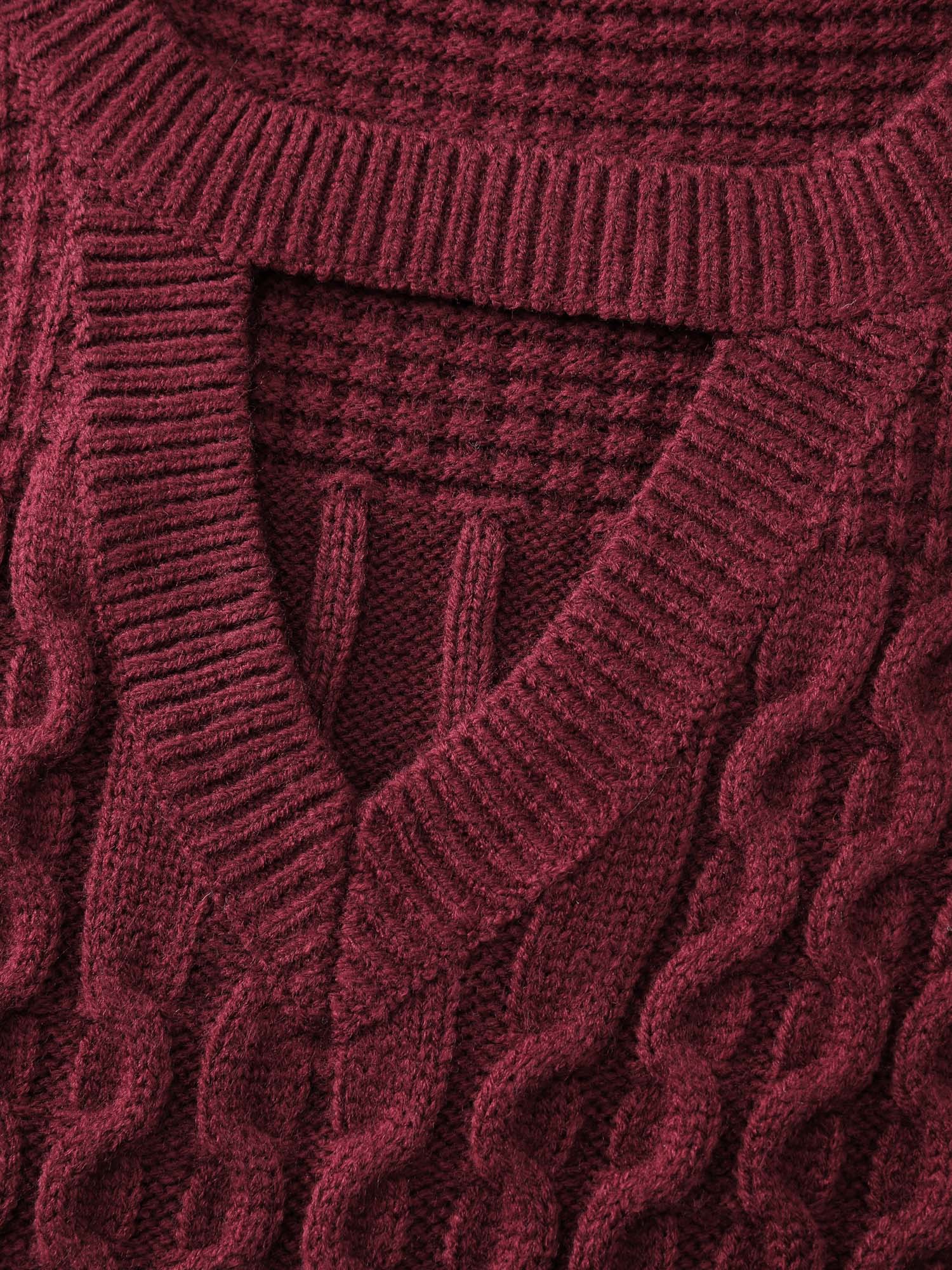Cable Knit Textured Cut-Out Sweater Dress - Image 6