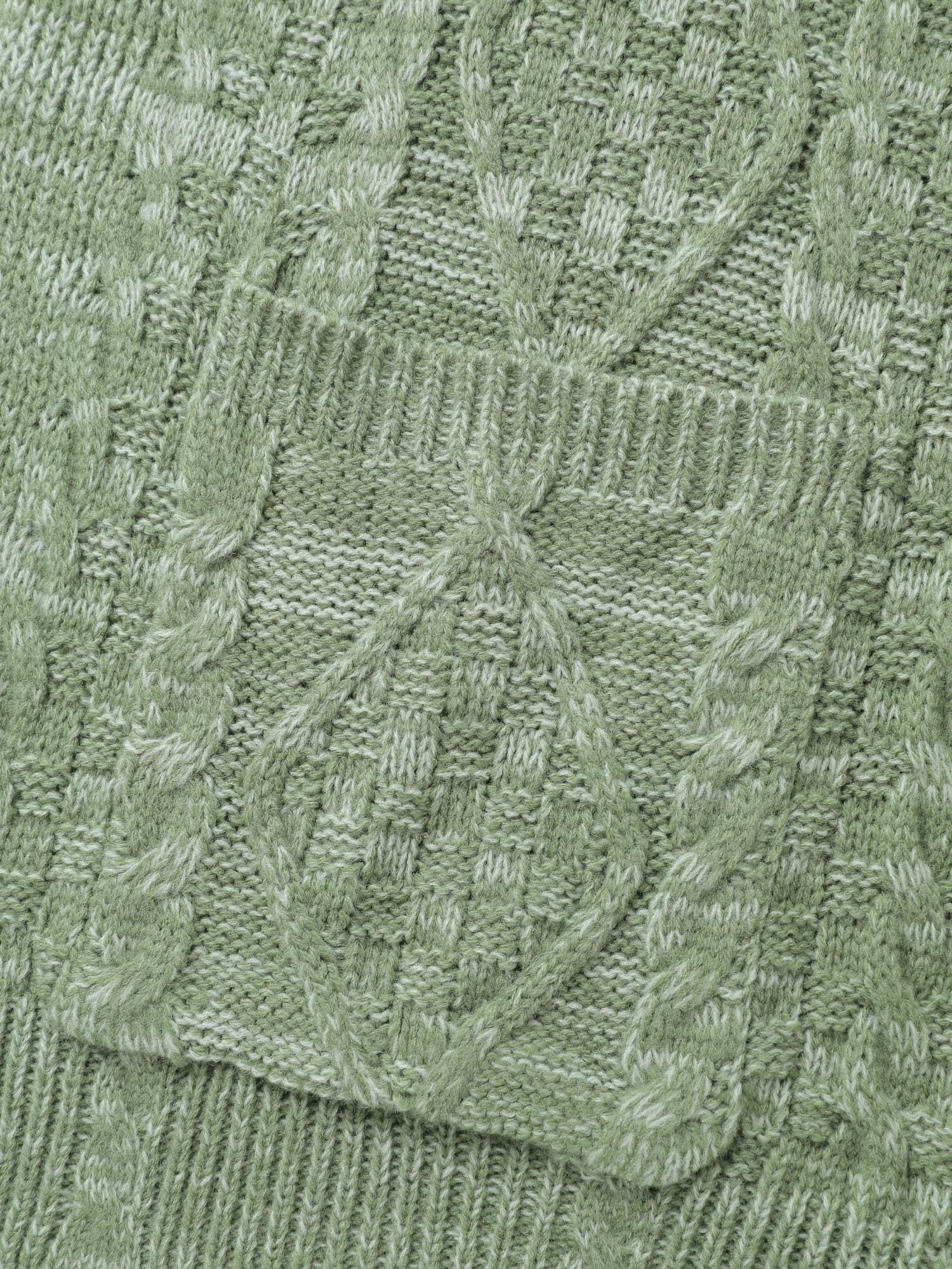 Cable Knit Textured Pockets Knit Cardigan - Image 5