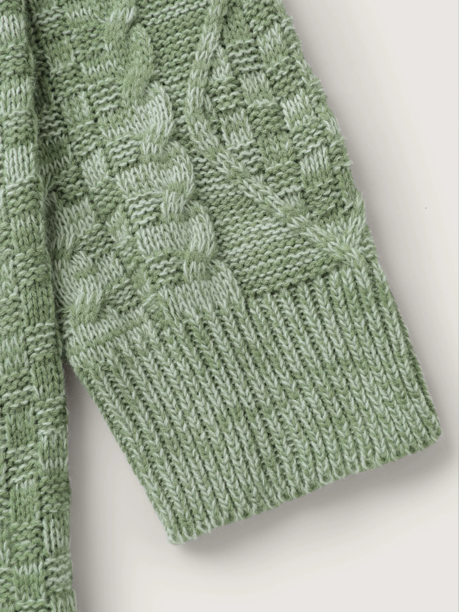 Cable Knit Textured Pockets Knit Cardigan - Image 6