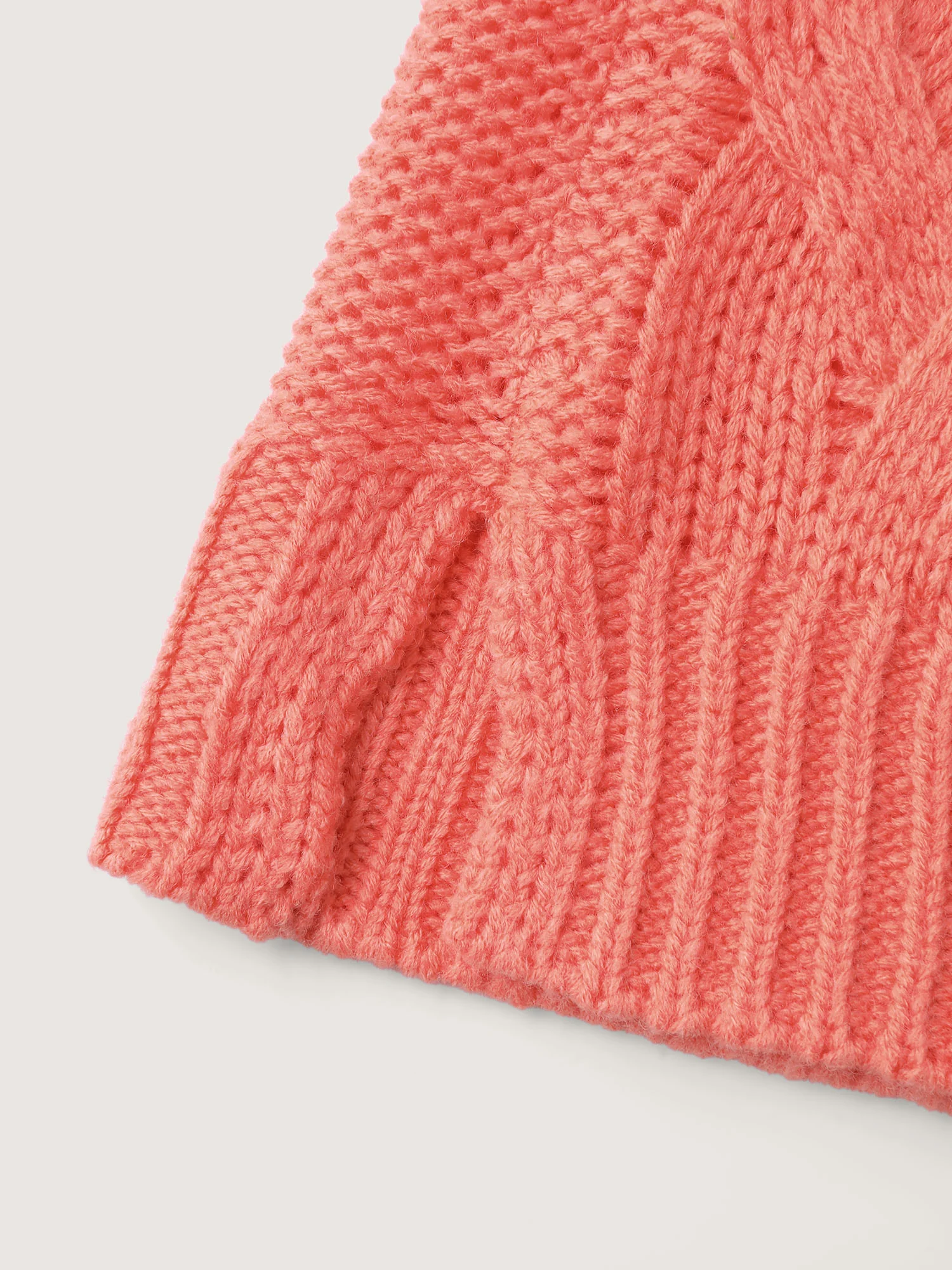 Cable Knit V-Neck Solid Pullover - Image 6