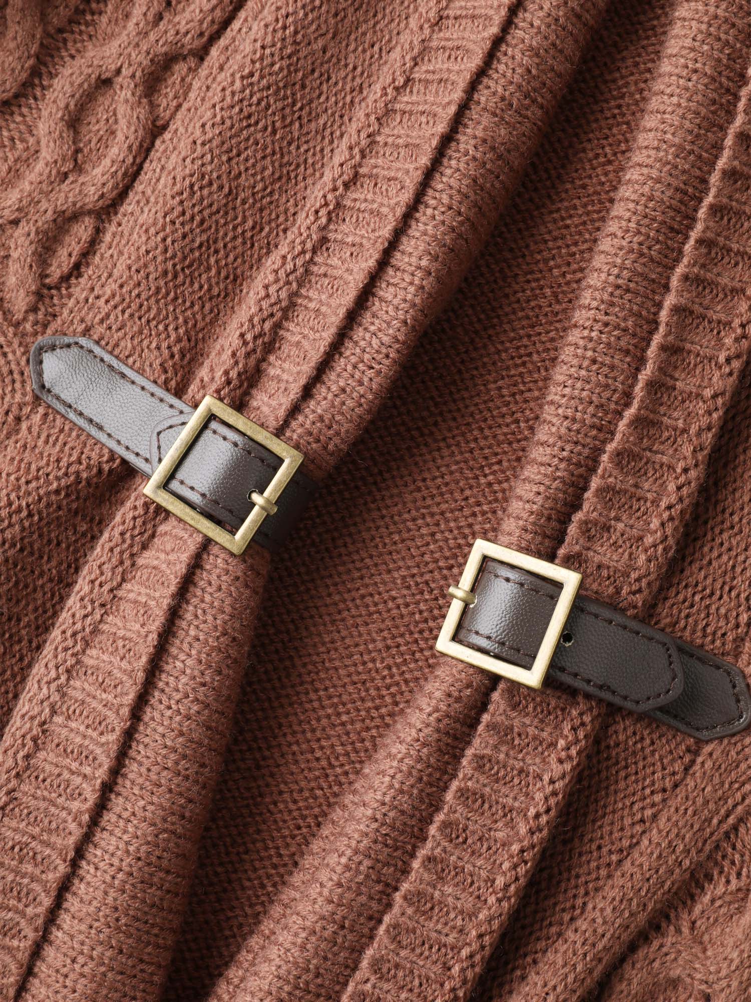 Cable Knot Irregular Hem Cardigan - Image 6