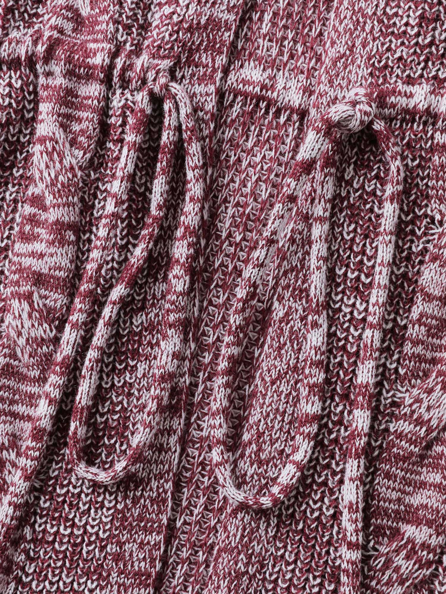 Cable Stitch Heather Hooded Knit Cardigan - Image 7