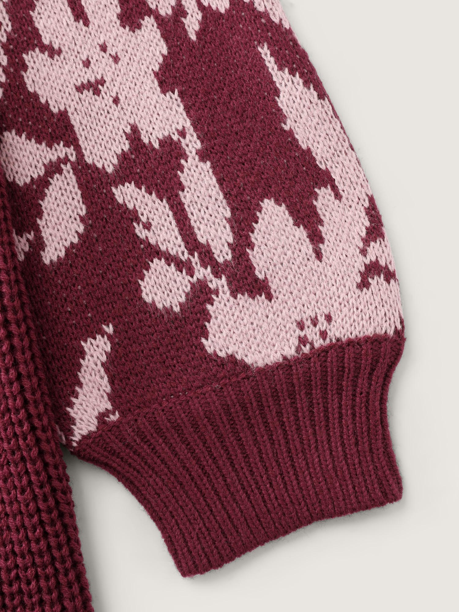Cableknit Floral Cinched-Waist Pullover - Image 5