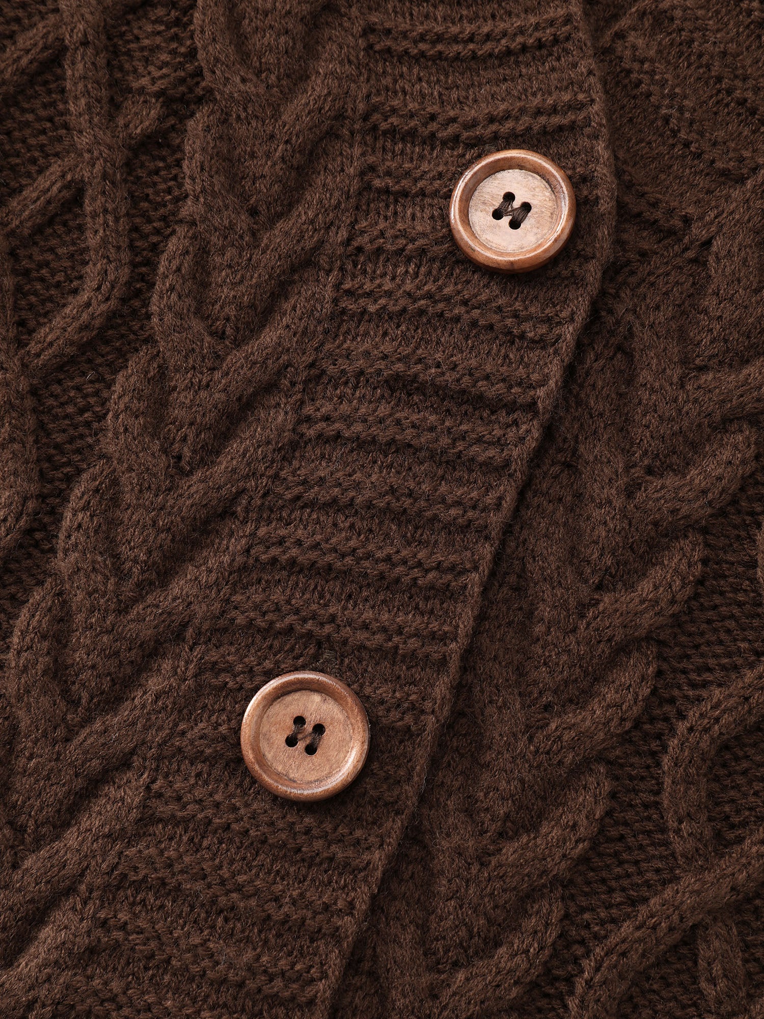 Cableknit Textured Button Pocket Knit Cardigan - Image 6