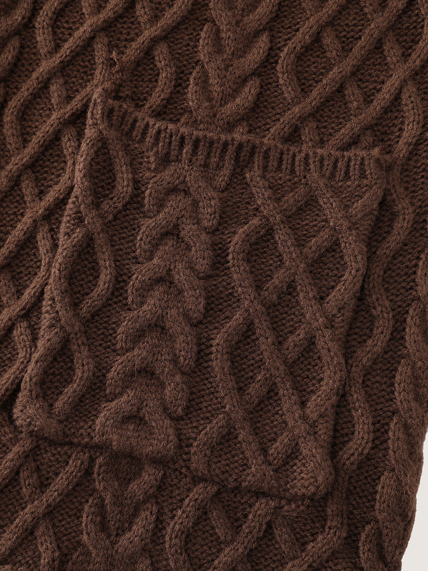 Cableknit Textured Button Pocket Knit Cardigan - Image 7