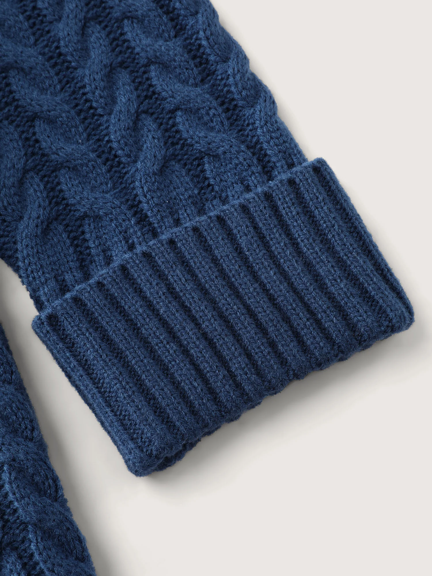 Cableknit Zipper Hooded Knit Cardigan - Image 5