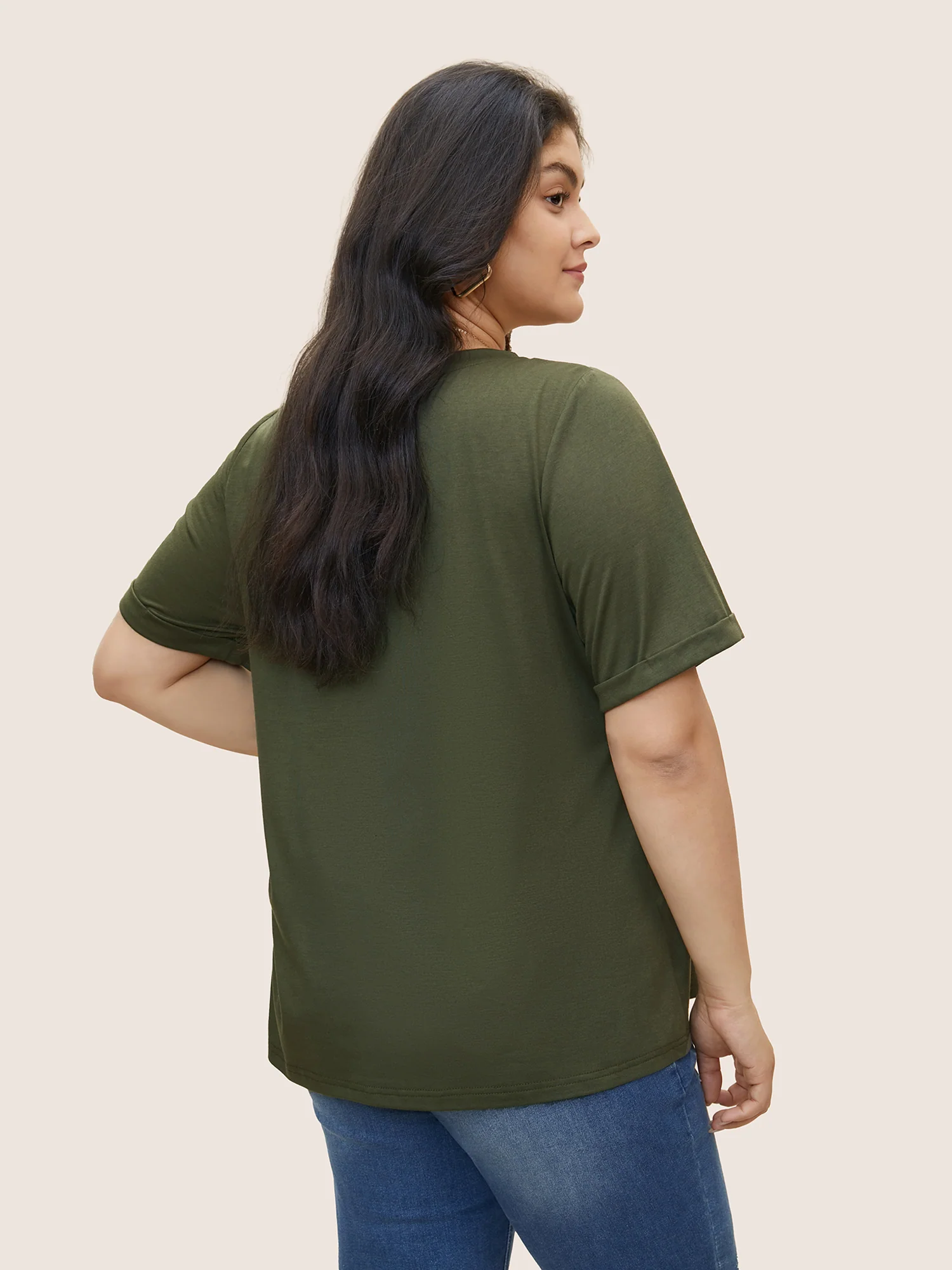 Cactus Print Crew Neck T-shirt - Image 2