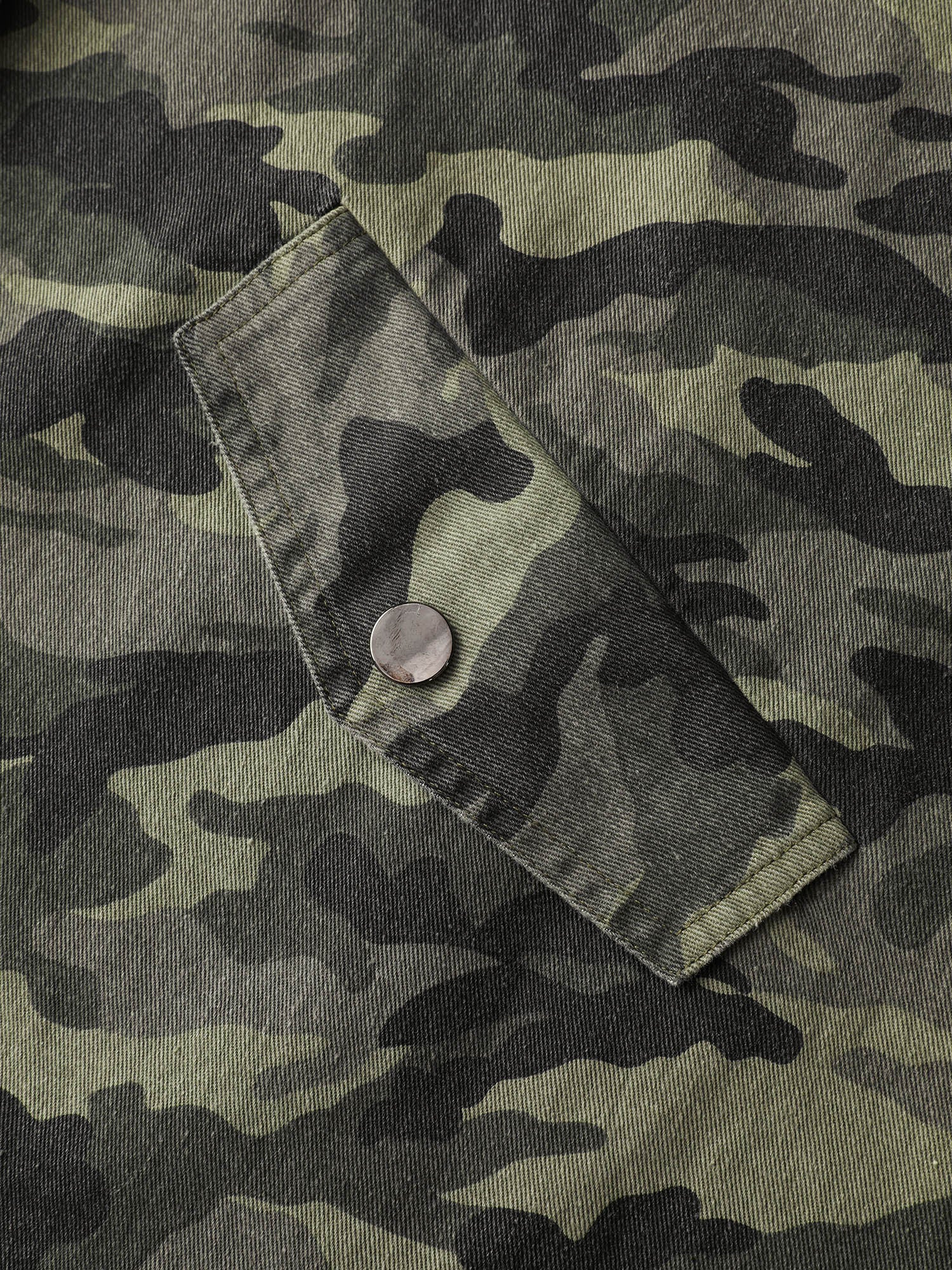 Camouflage Hooded Adjustable Hem Jacket - Image 6