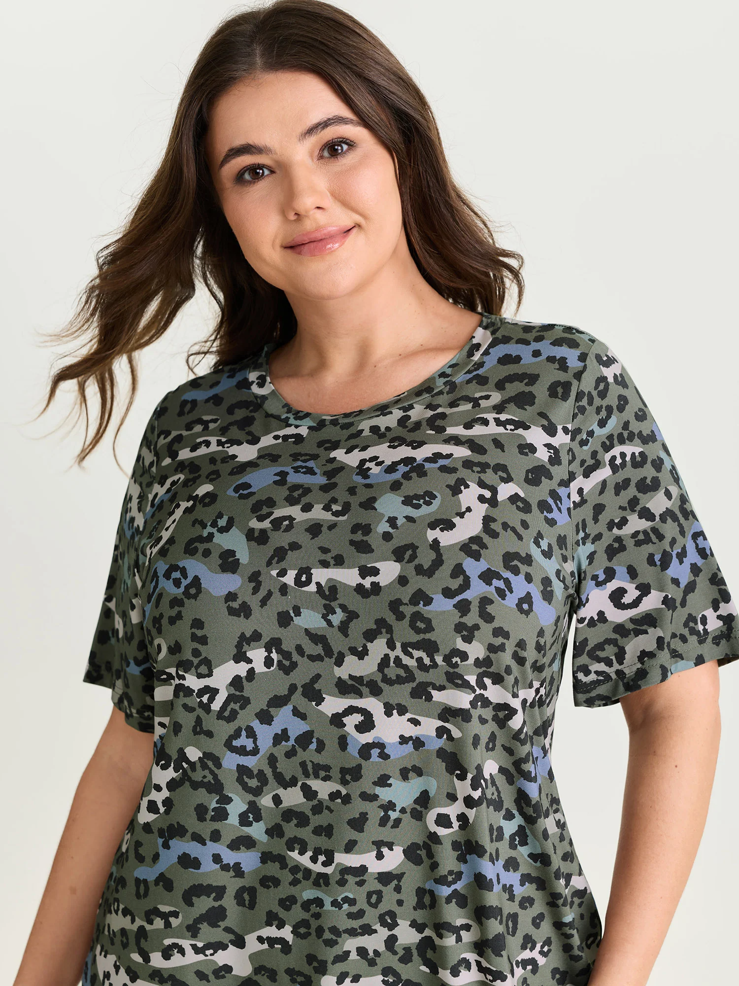 Camouflage Leopard Print T-Shirt - Image 2