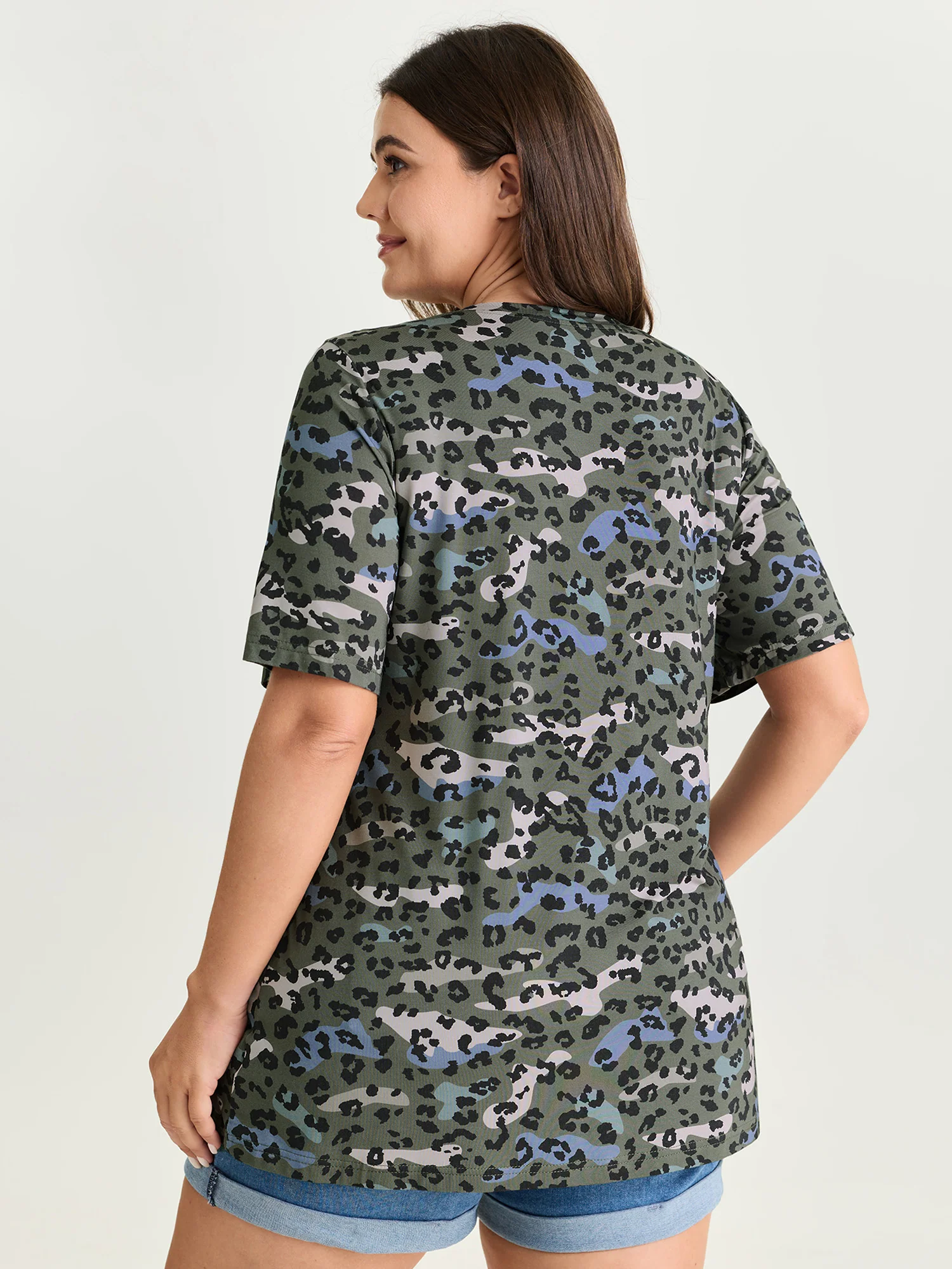 Camouflage Leopard Print T-Shirt - Image 4