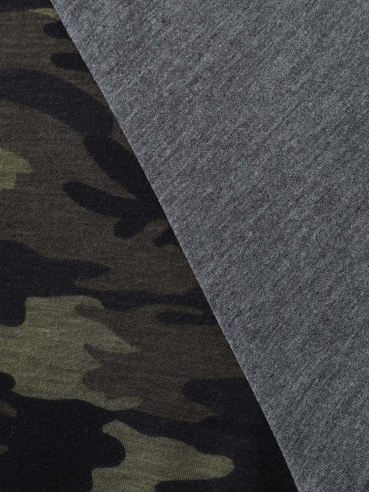 Camouflage Print Color Contrast Zipper Hoodie - Image 7