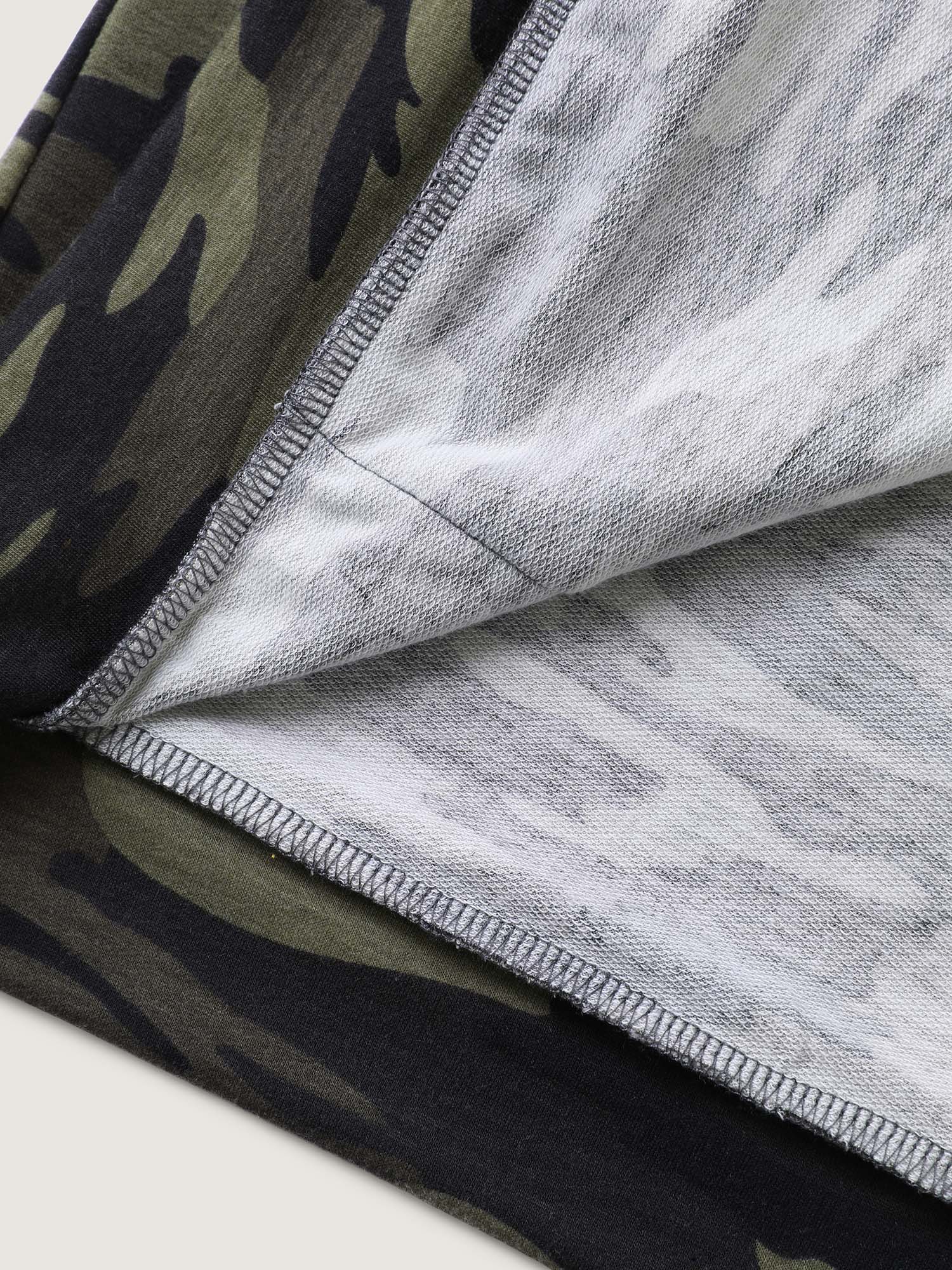 Camouflage Print Color Contrast Zipper Hoodie - Image 8
