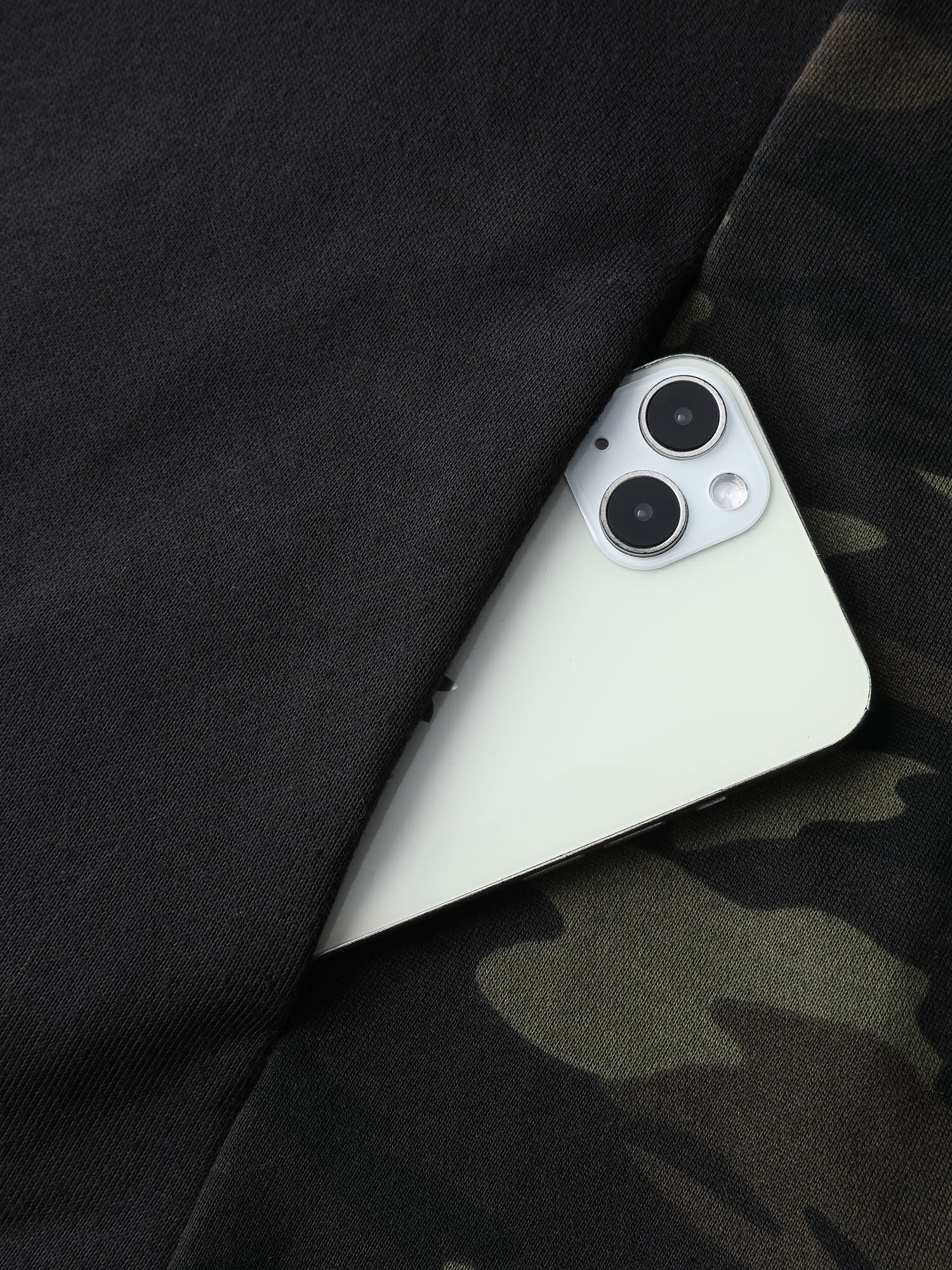 Camouflage Print Contrast Zipper Jacket - Image 6