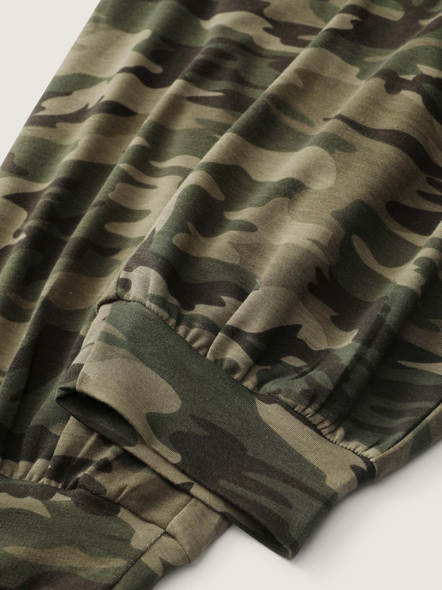 Camouflage Print Drawstring Stretchy Pants - Image 7