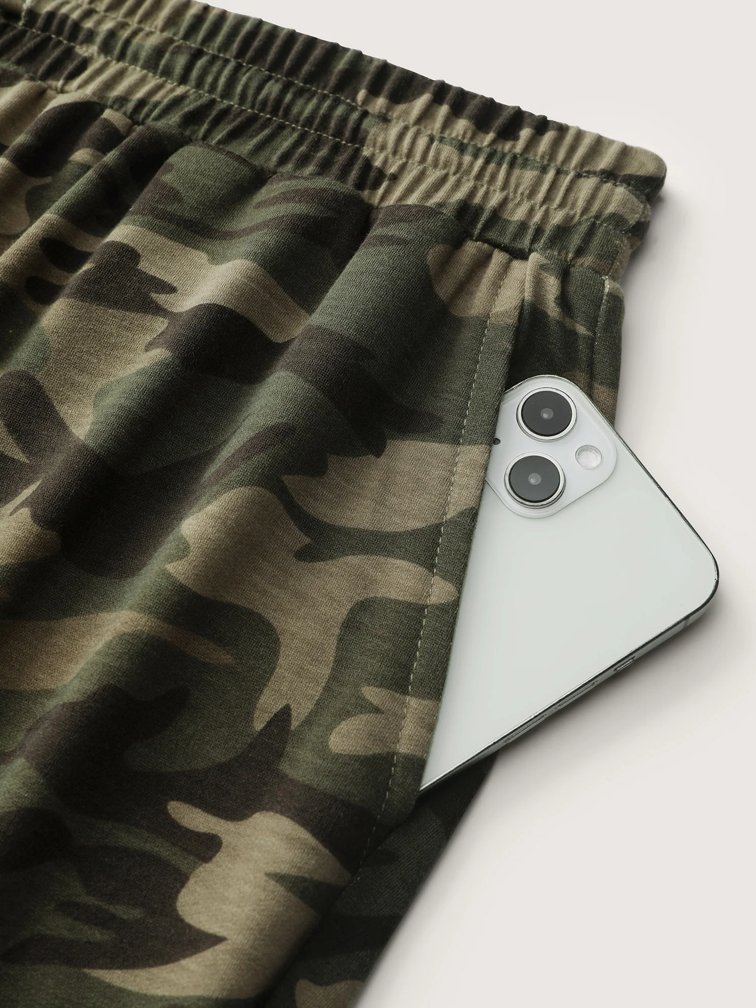 Camouflage Print Drawstring Stretchy Pants - Image 8
