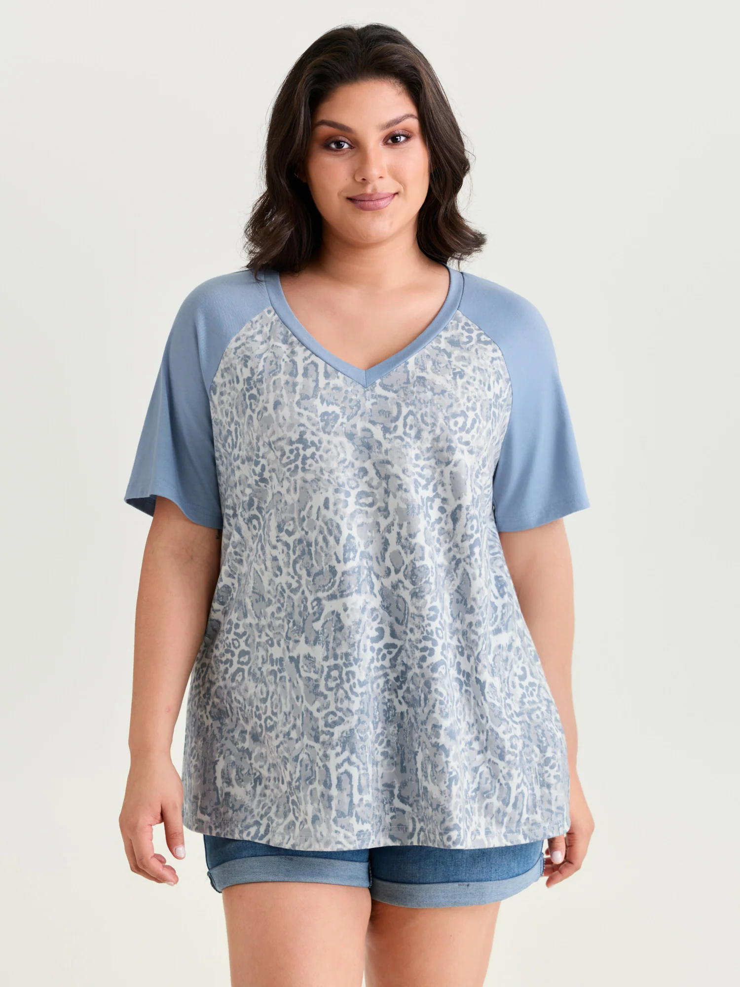 Camouflage Print Raglan Sleeve T-Shirt - Image 10