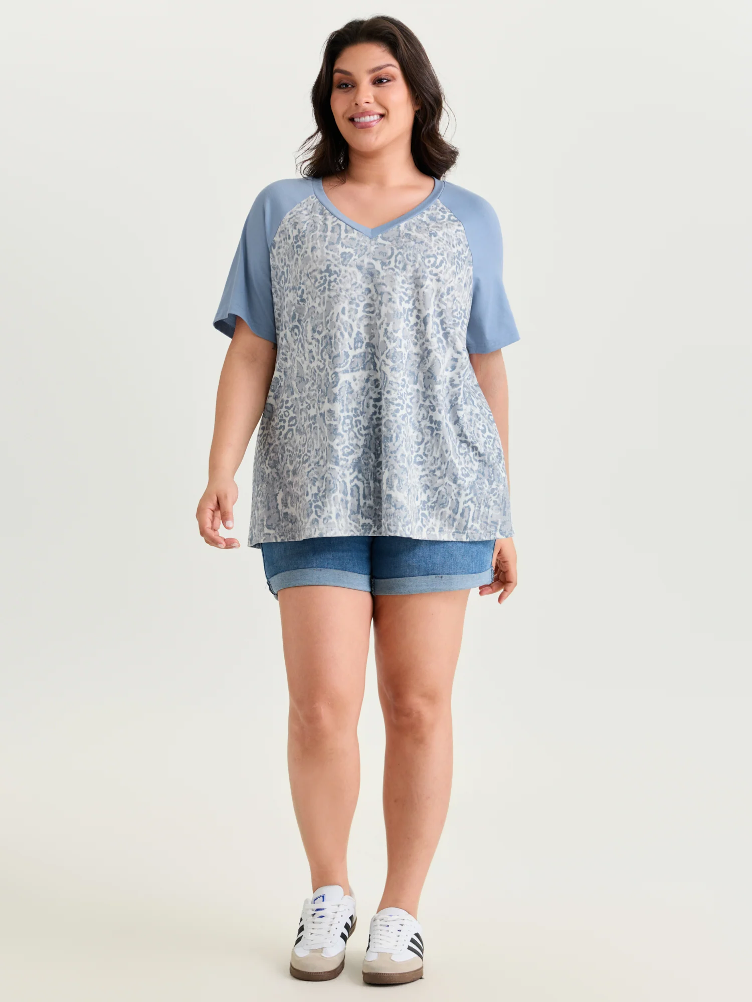 Camouflage Print Raglan Sleeve T-Shirt - Image 11