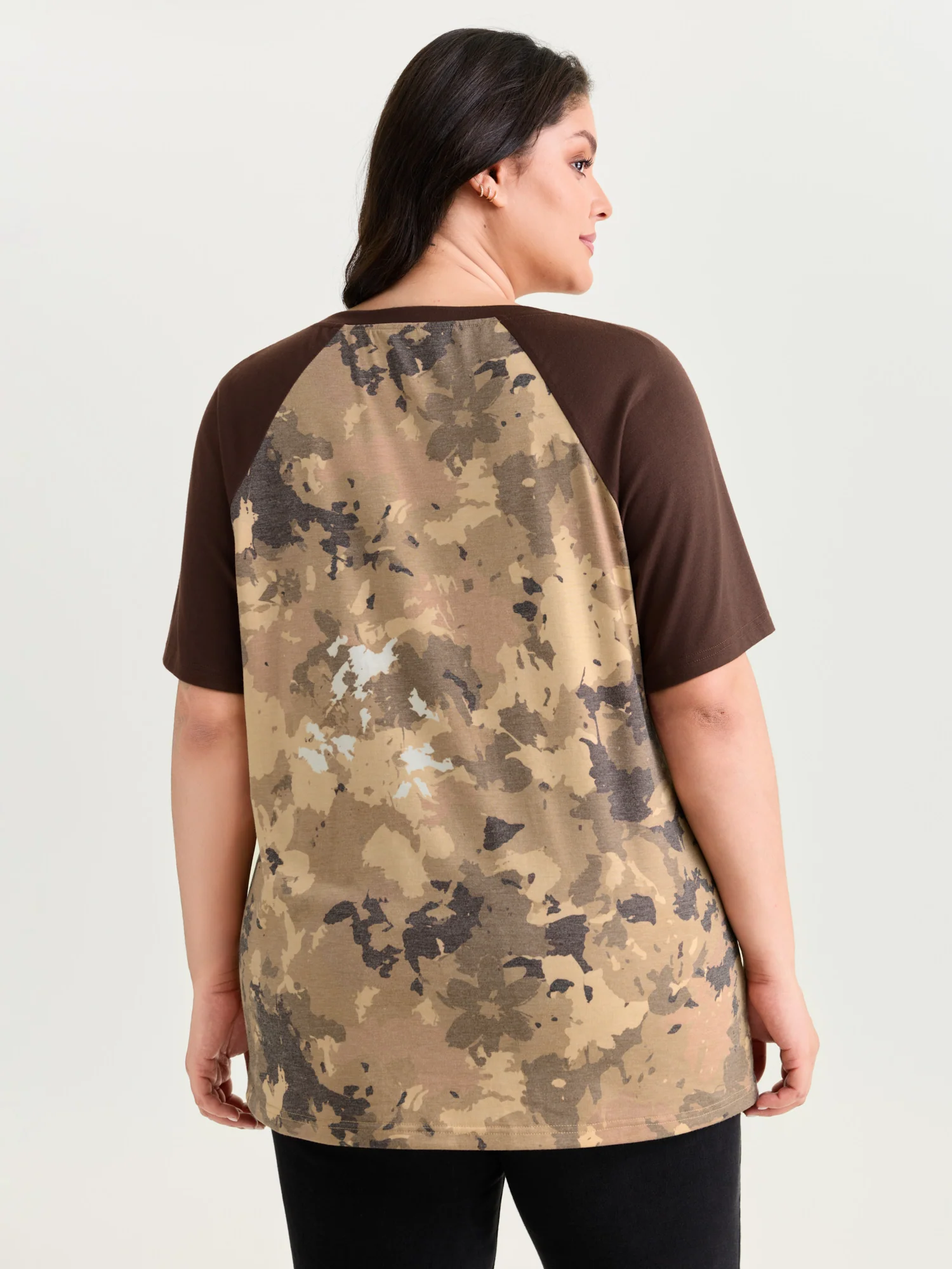 Camouflage Print Raglan Sleeve T-Shirt - Image 16
