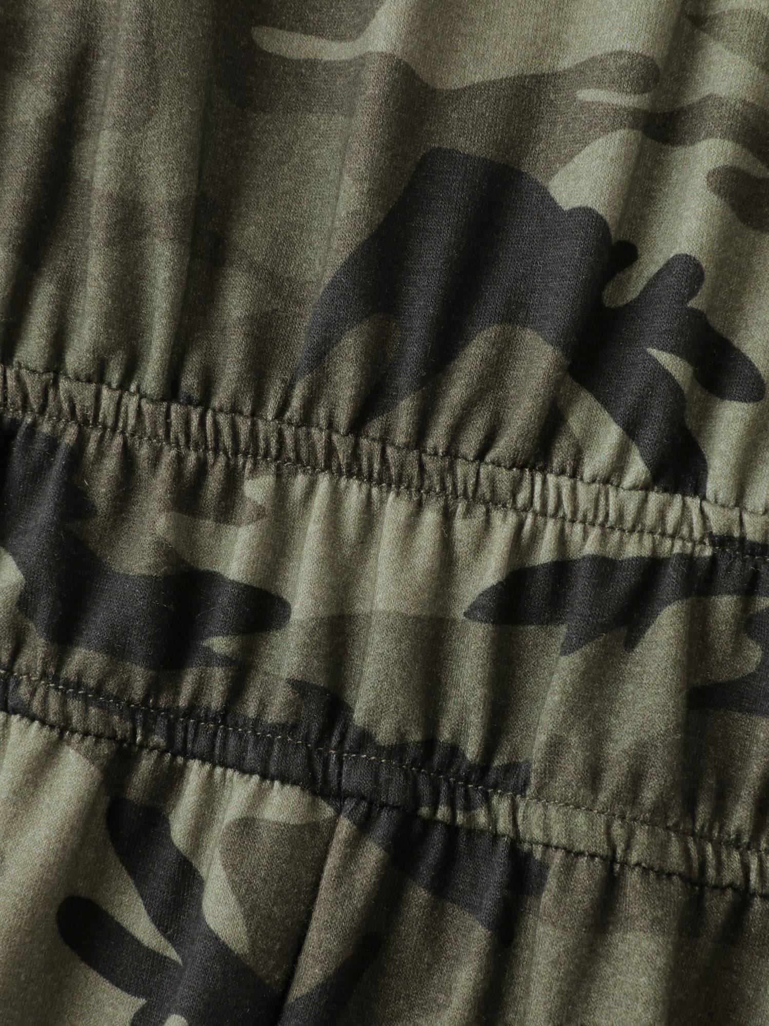 Camouflage Print Zipper Front Pockets Midi Dress - Image 5