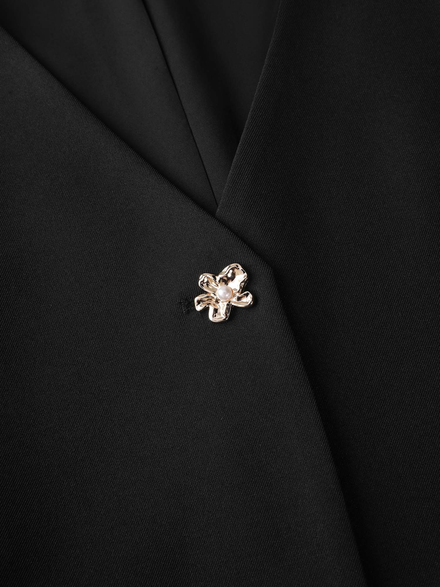 Cape Style Buttons V-Neck Blazer - Image 5