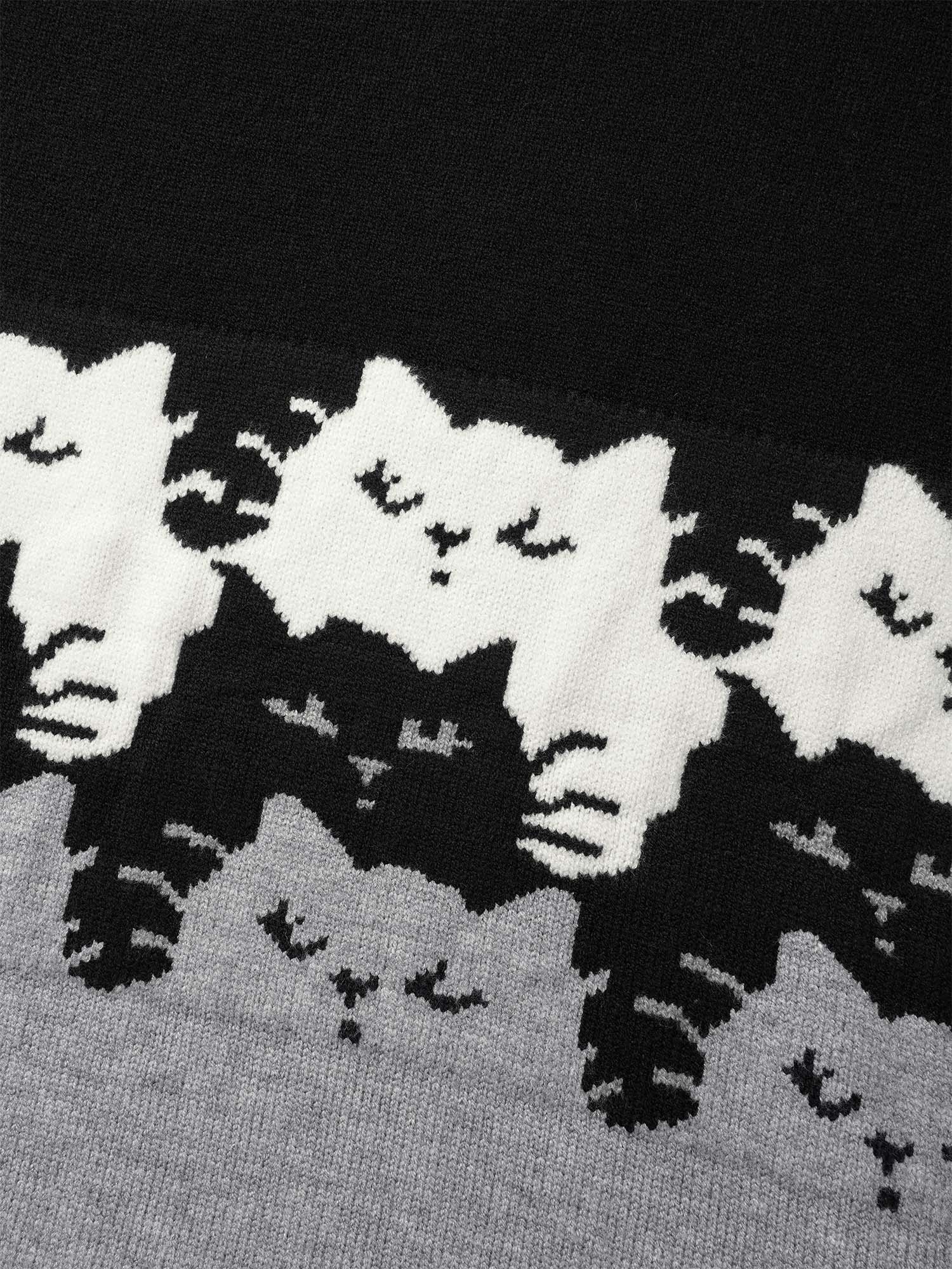 Cat Contrast Drop Shoulder Pullover - Image 10