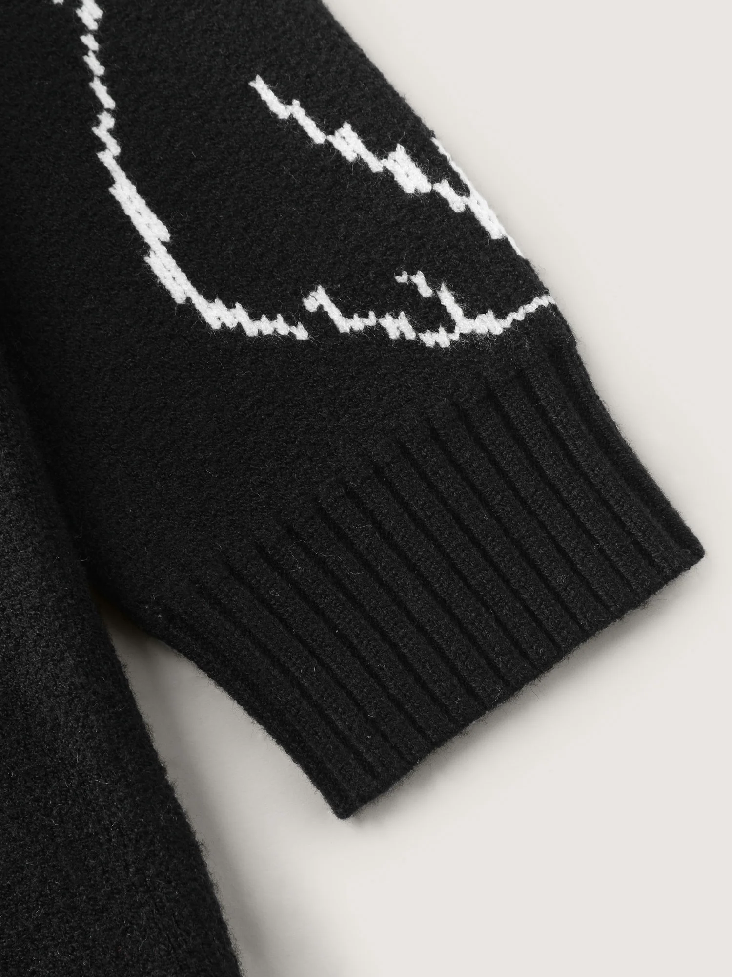 Cat Jacquard Pattern Drop Shoulder Pullover - Image 5