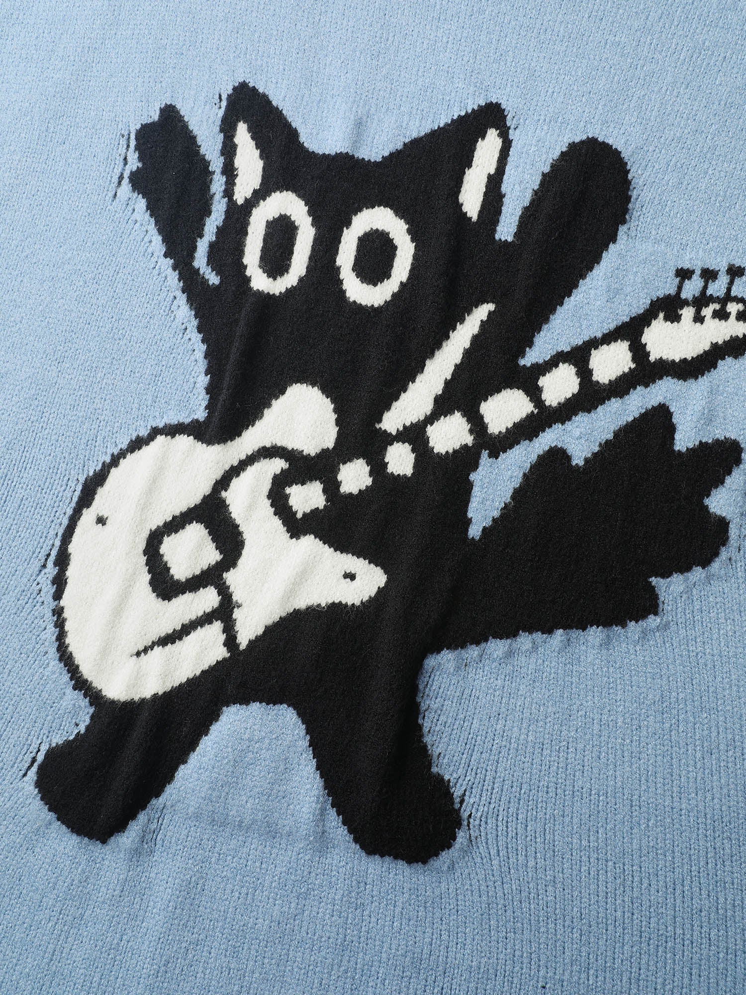 Cat Pattern Jacquard Pullover - Image 6