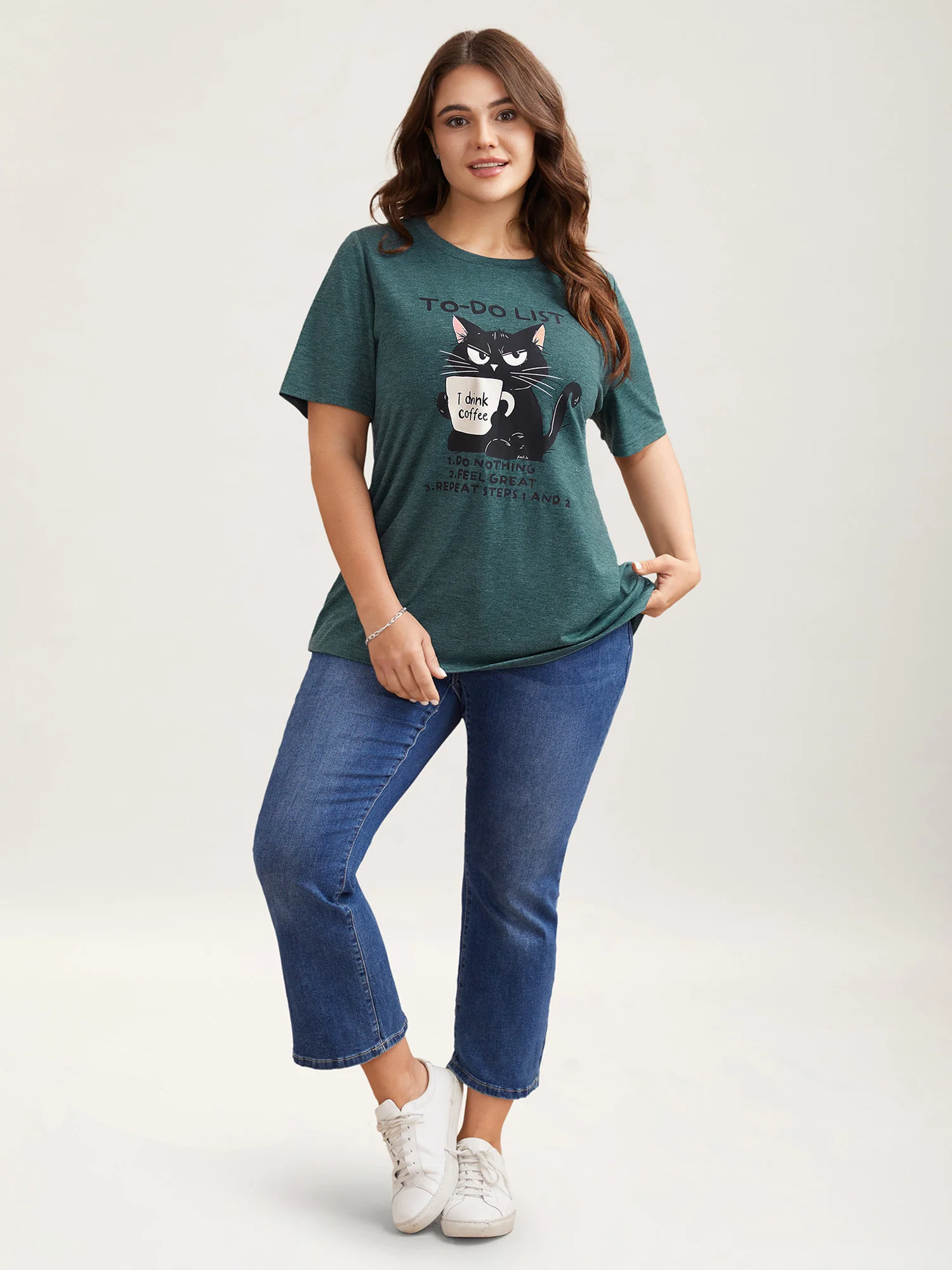 Cat To-Do List Heathered T-Shirt - Image 5