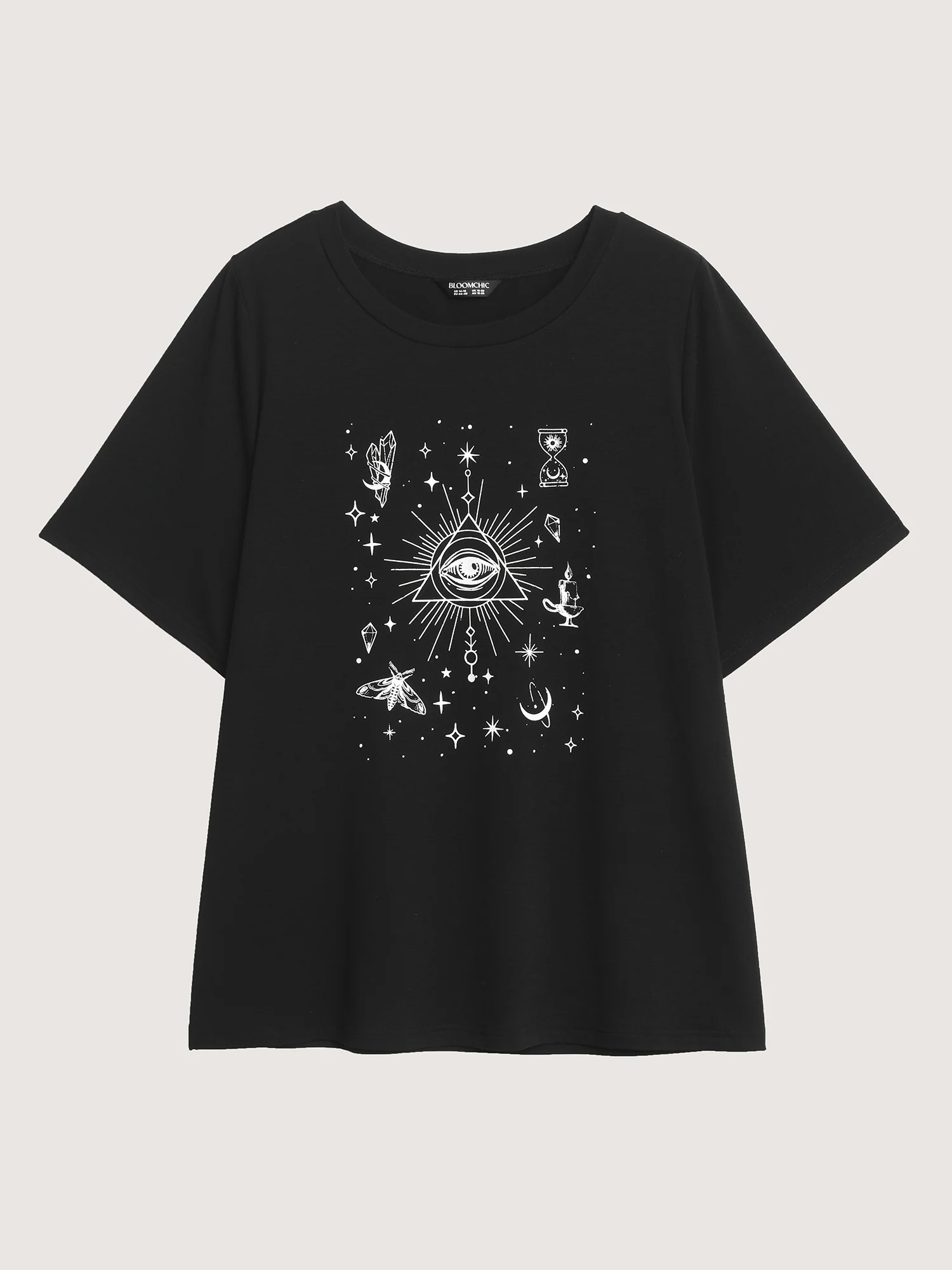 Celestial Print Round Neck T-Shirt - Image 6
