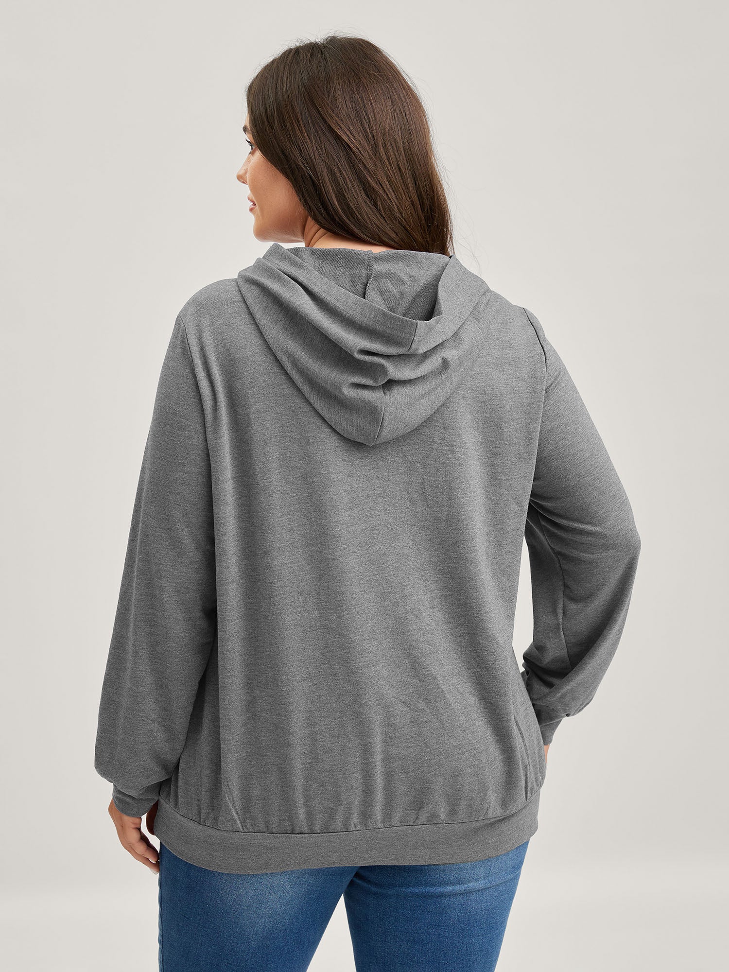 Celestial Print Solid Hoodie - Image 11