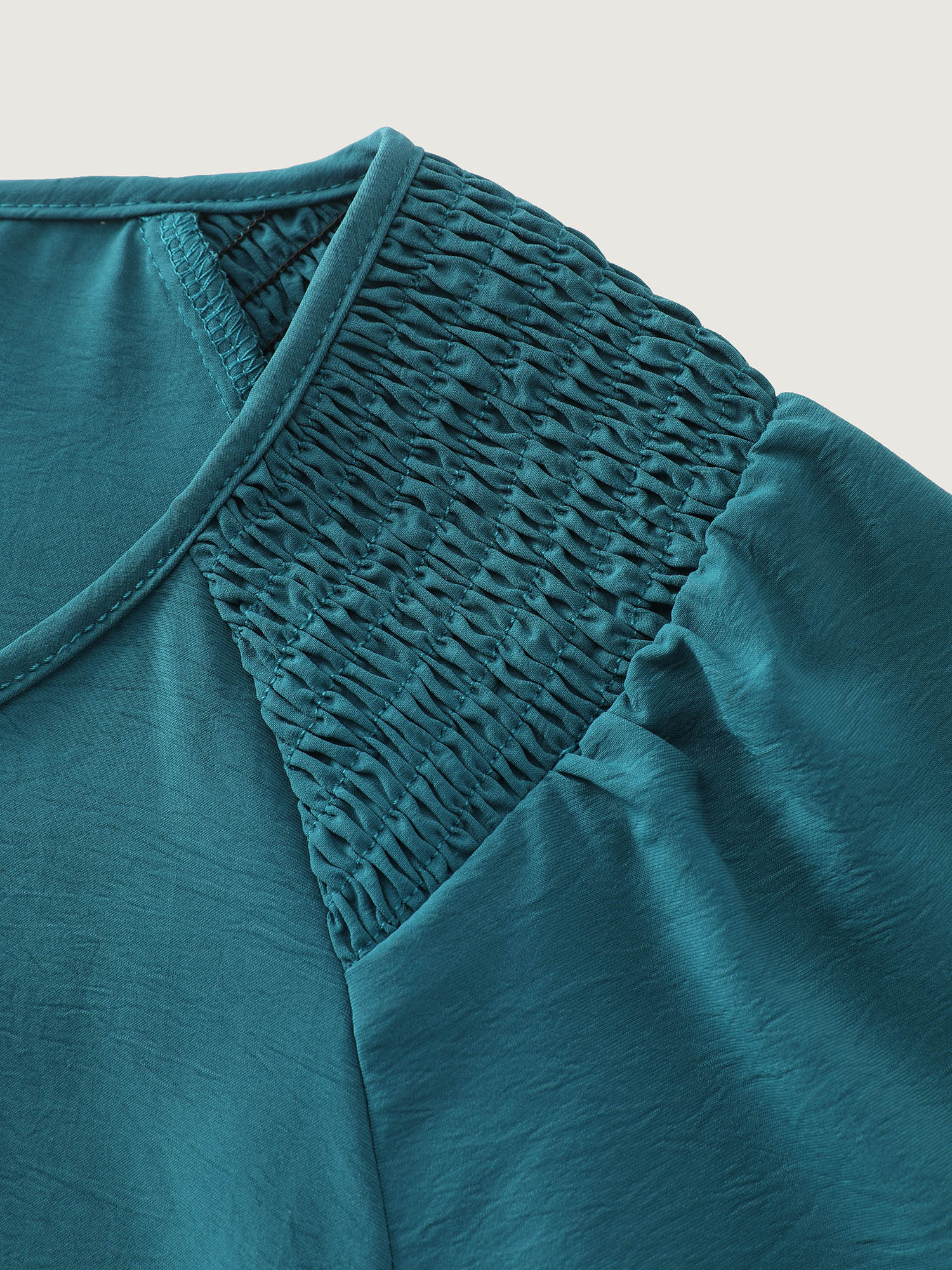 Chain Detail Shirred Shoulder Blouse - Image 6