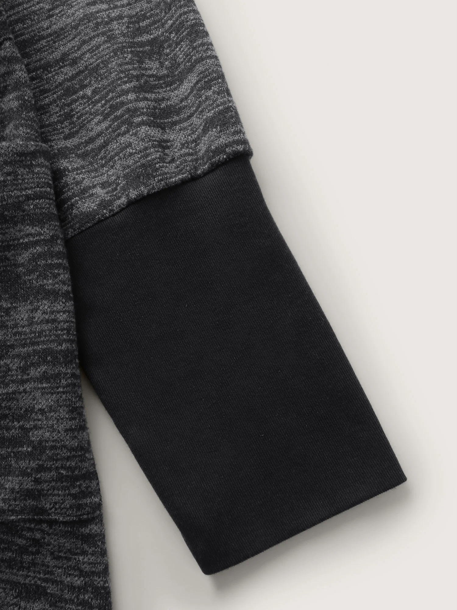 Channel Drawstring Contrast Hooded Jacket - Image 6