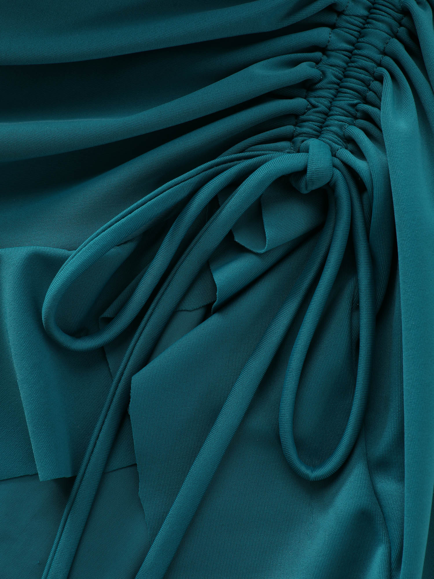 Channel Drawstring Ruffled Swim Dress - Image 7