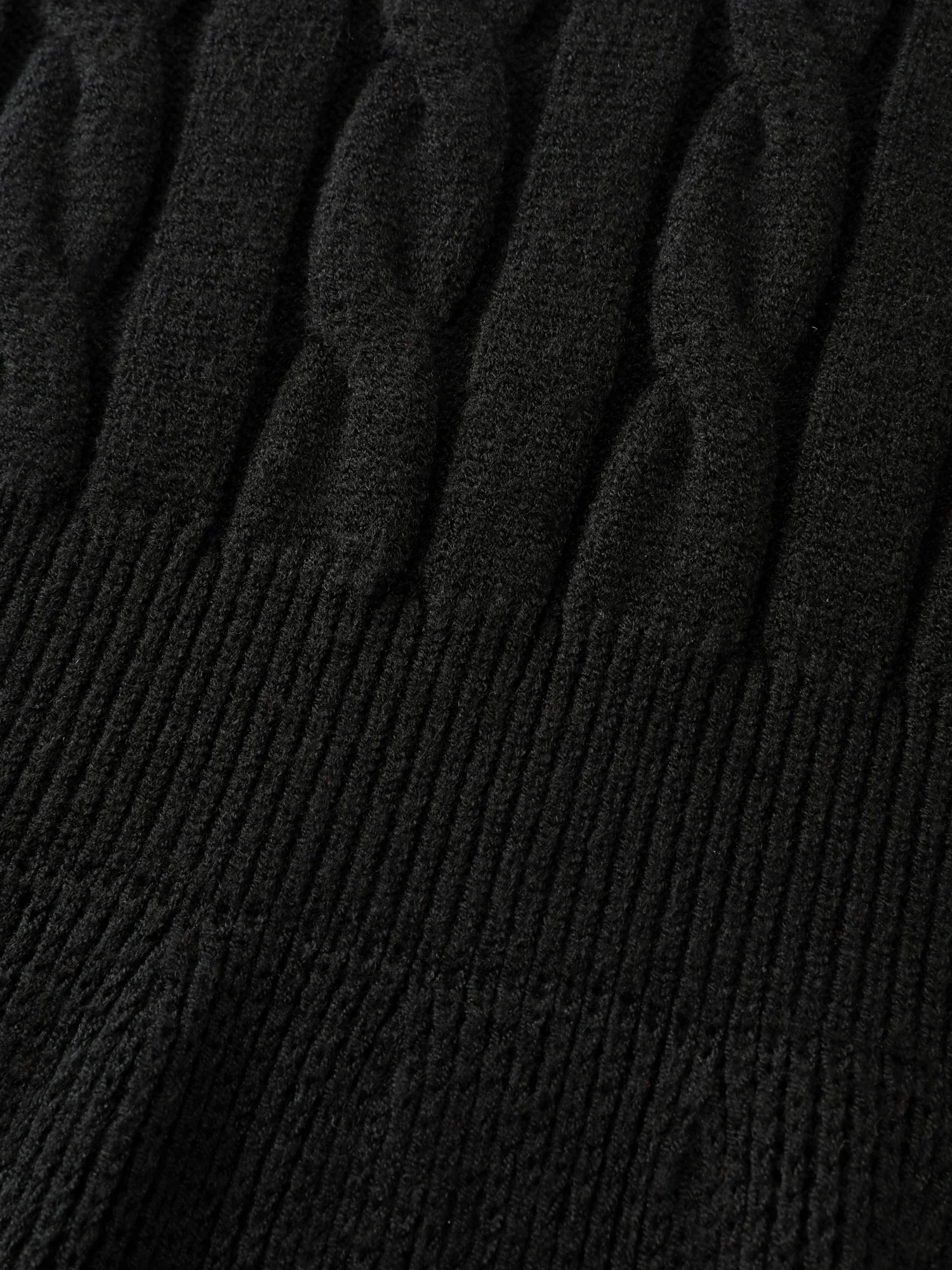 Supersoft Check Jacquard Cableknit Cinched-Waist Pullover - Image 6