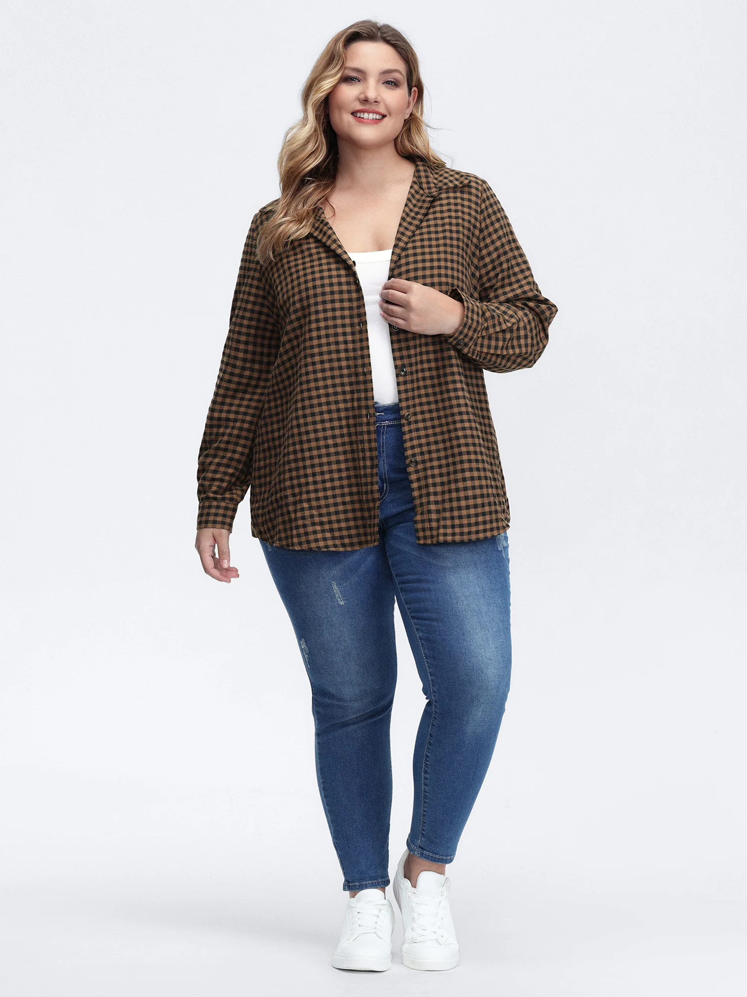 Checkered Button-Down Shirt - Image 3