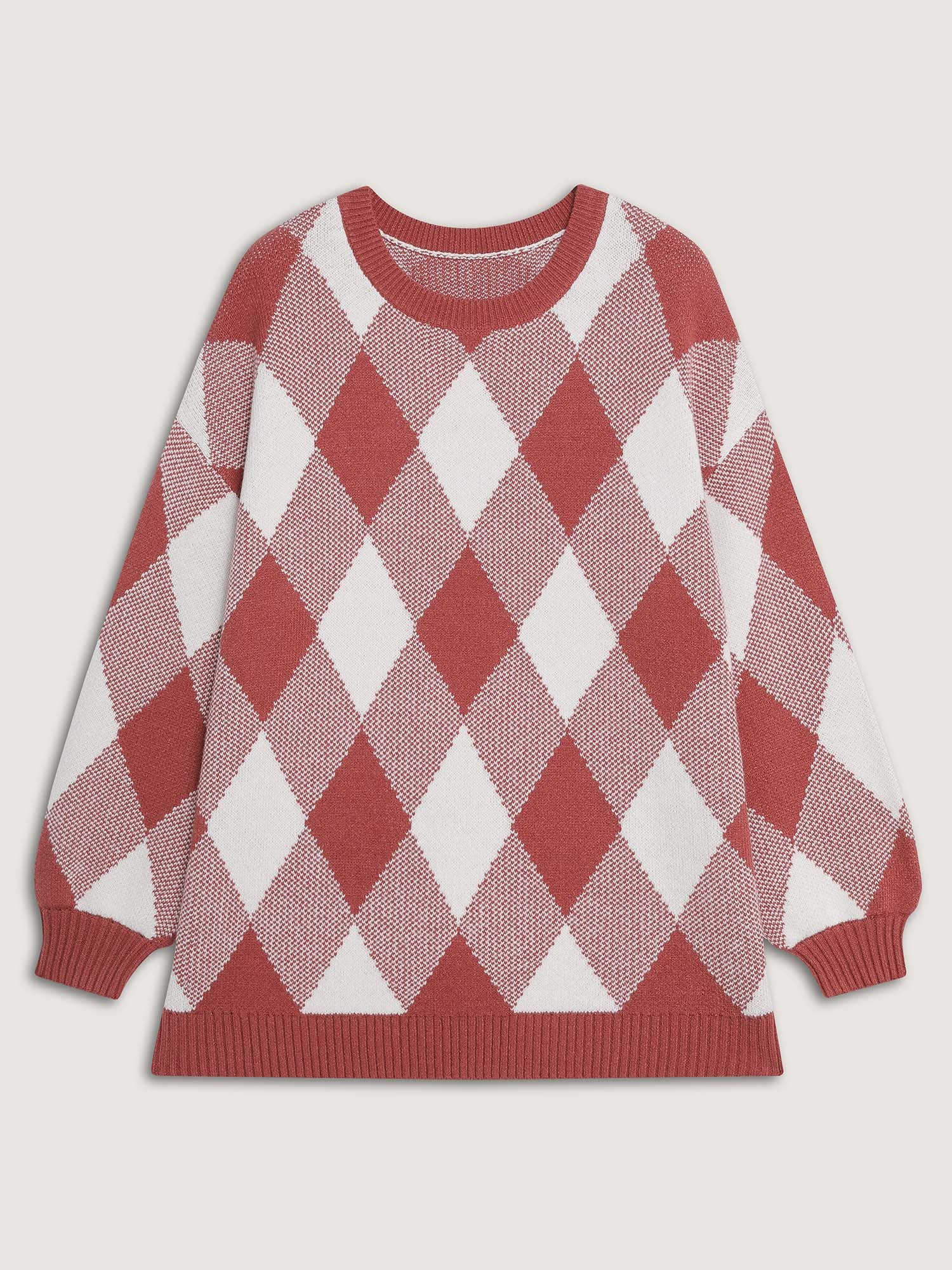 Supersoft Checkered Color Contrast Pullover - Image 5