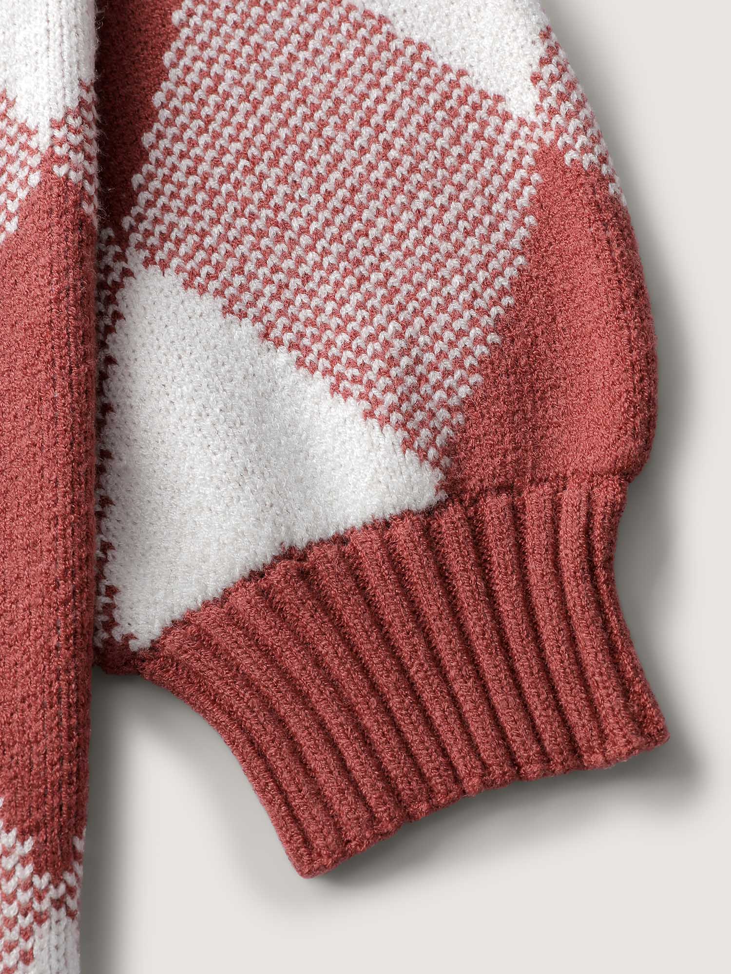 Supersoft Checkered Color Contrast Pullover - Image 6