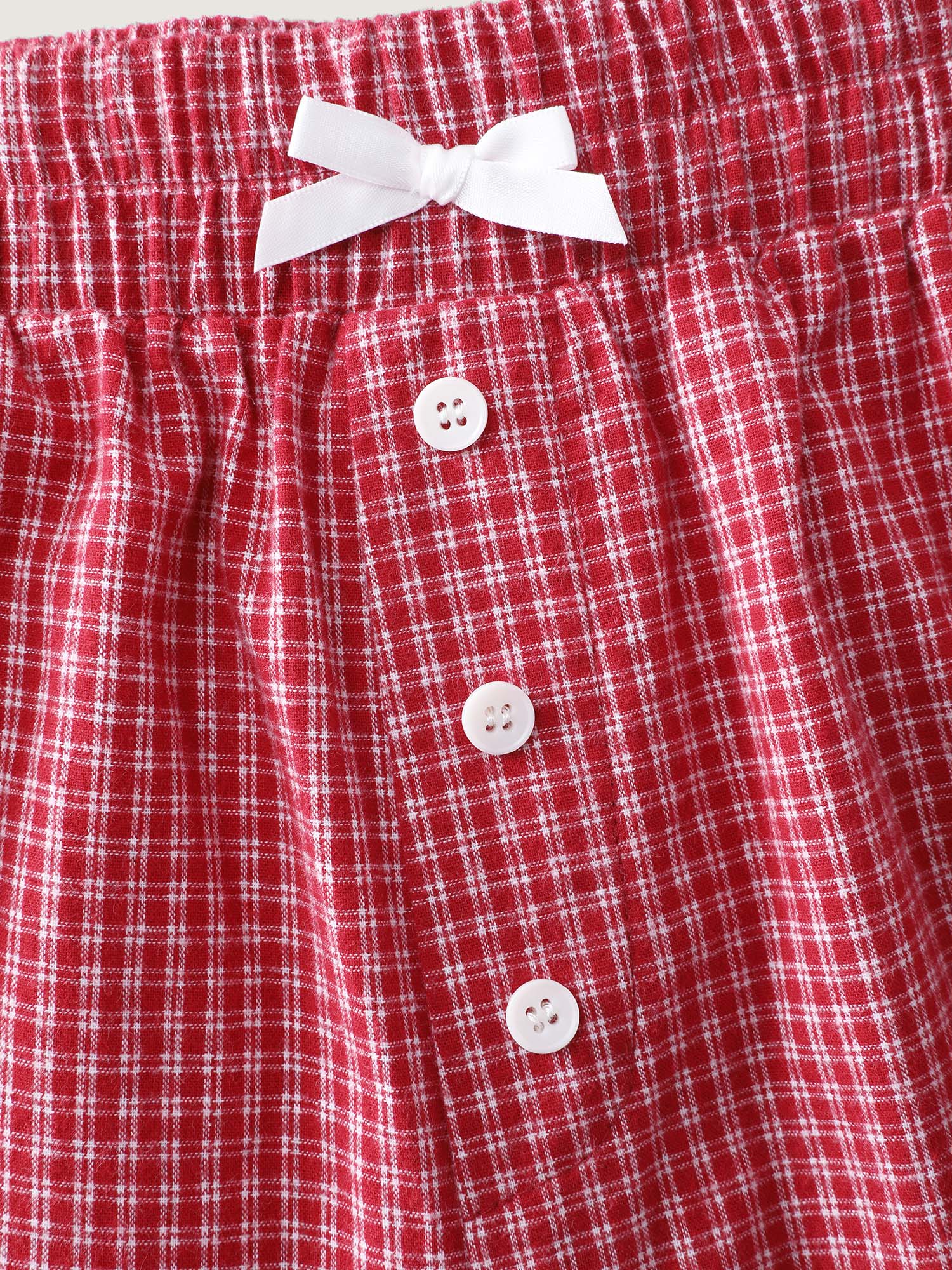 Checkered Lace Buckle Detail Lounge Bottoms - Image 6