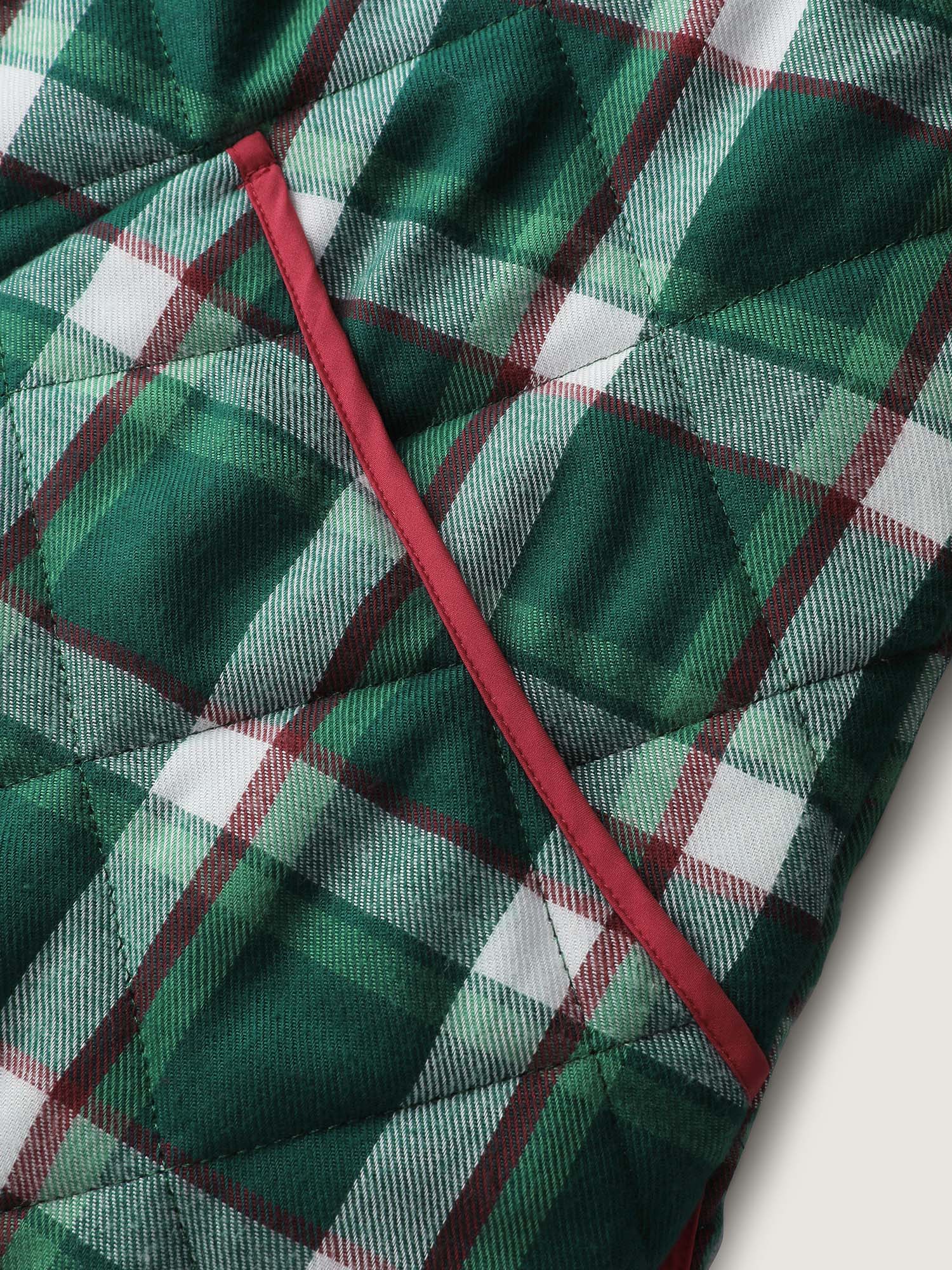 Checkered Pattern Button Quilted Jacket - Image 7